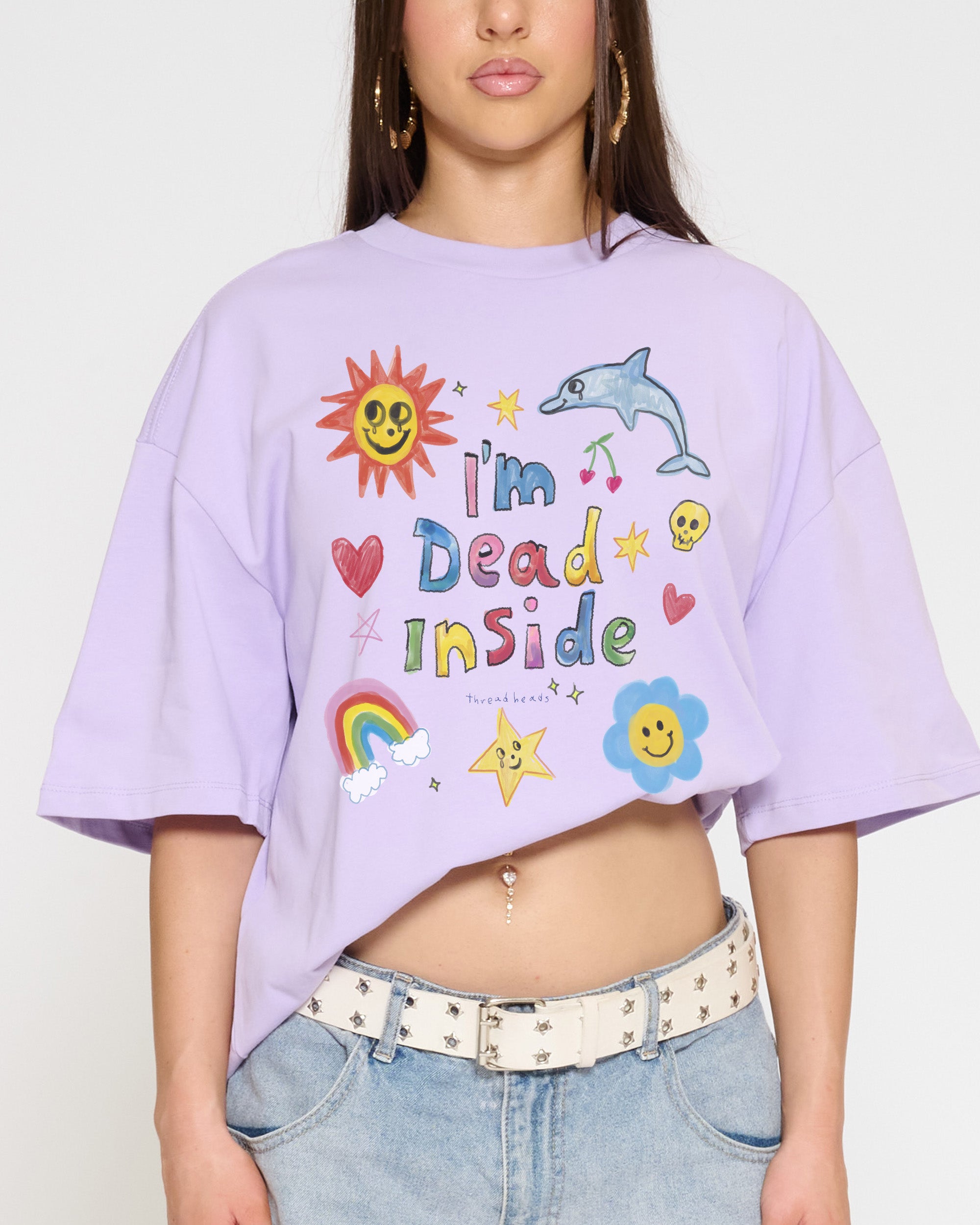 I’m Dead Inside Lilac Oversized Tee