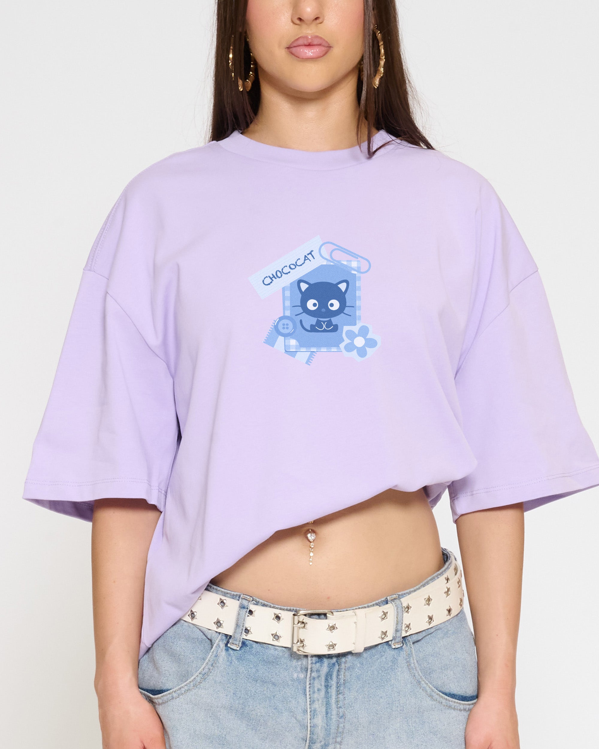 Chococat Scrapbook Oversized Tee Official Hello Kitty and Friends collab Threadheads