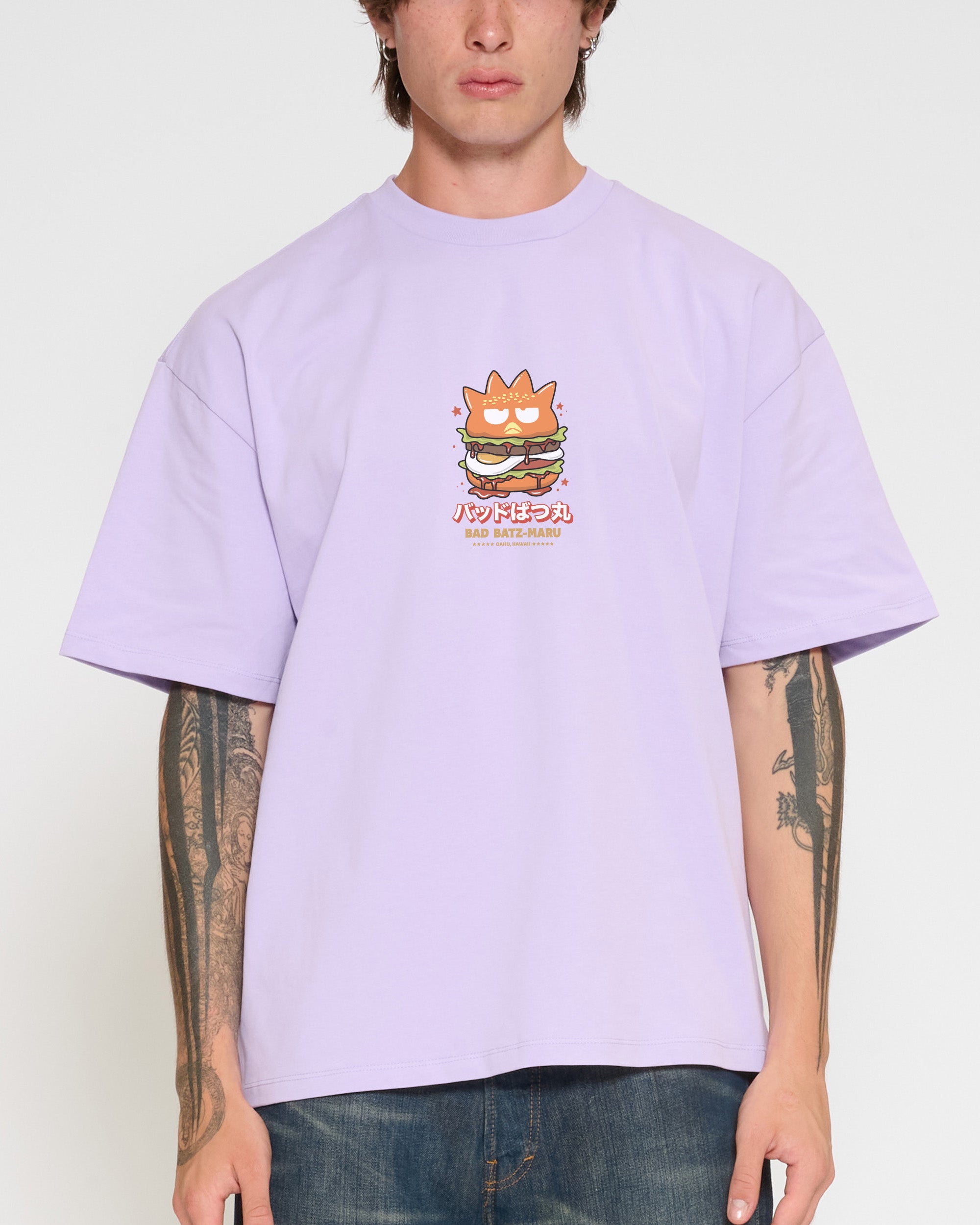 Bad Badtz-Maru Burger Oversized Tee Official Hello Kitty and Friends collab Threadheads