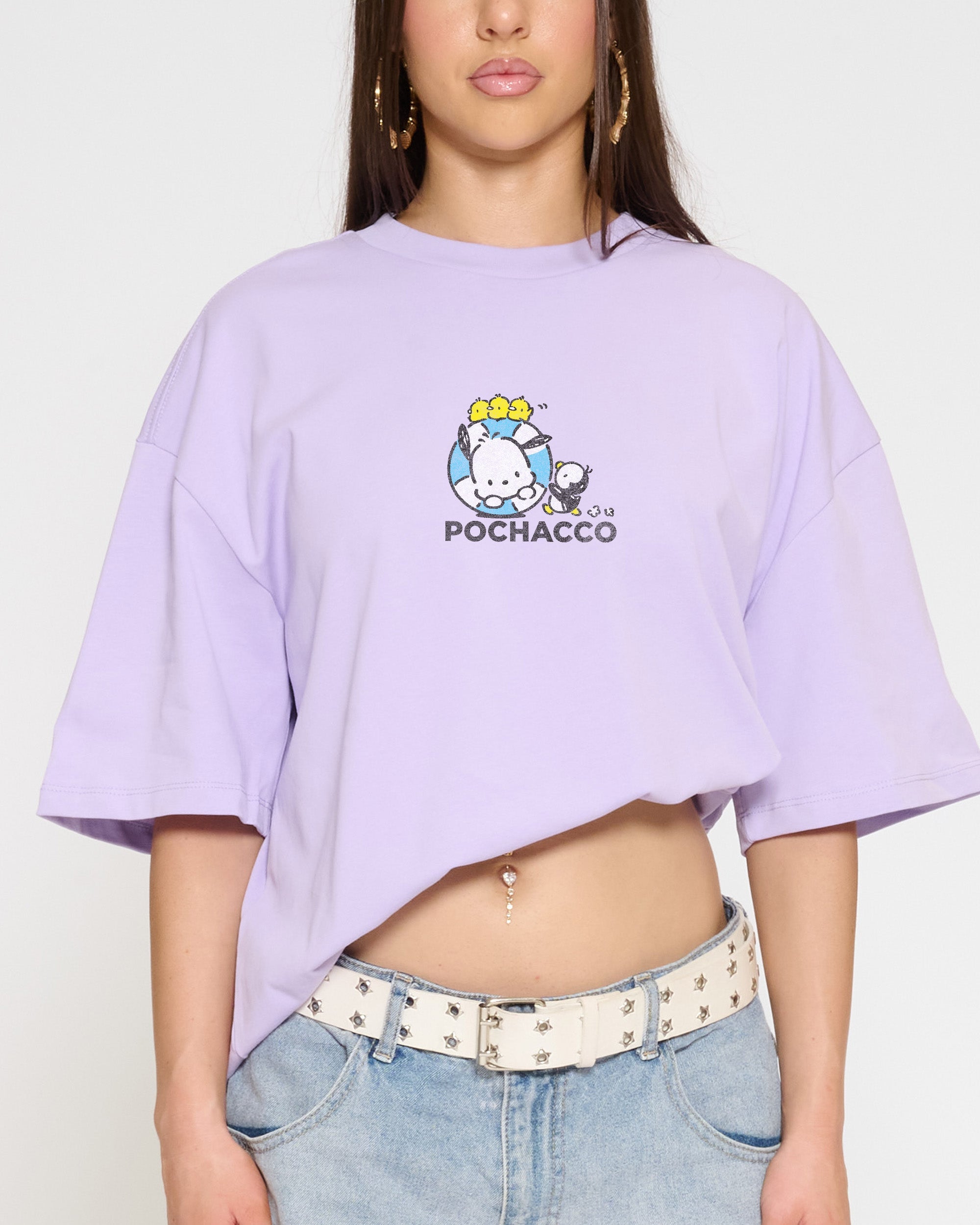 Pochacco Summer Stroll Oversized Tee Official Hello Kitty and Friends collab Threadheads