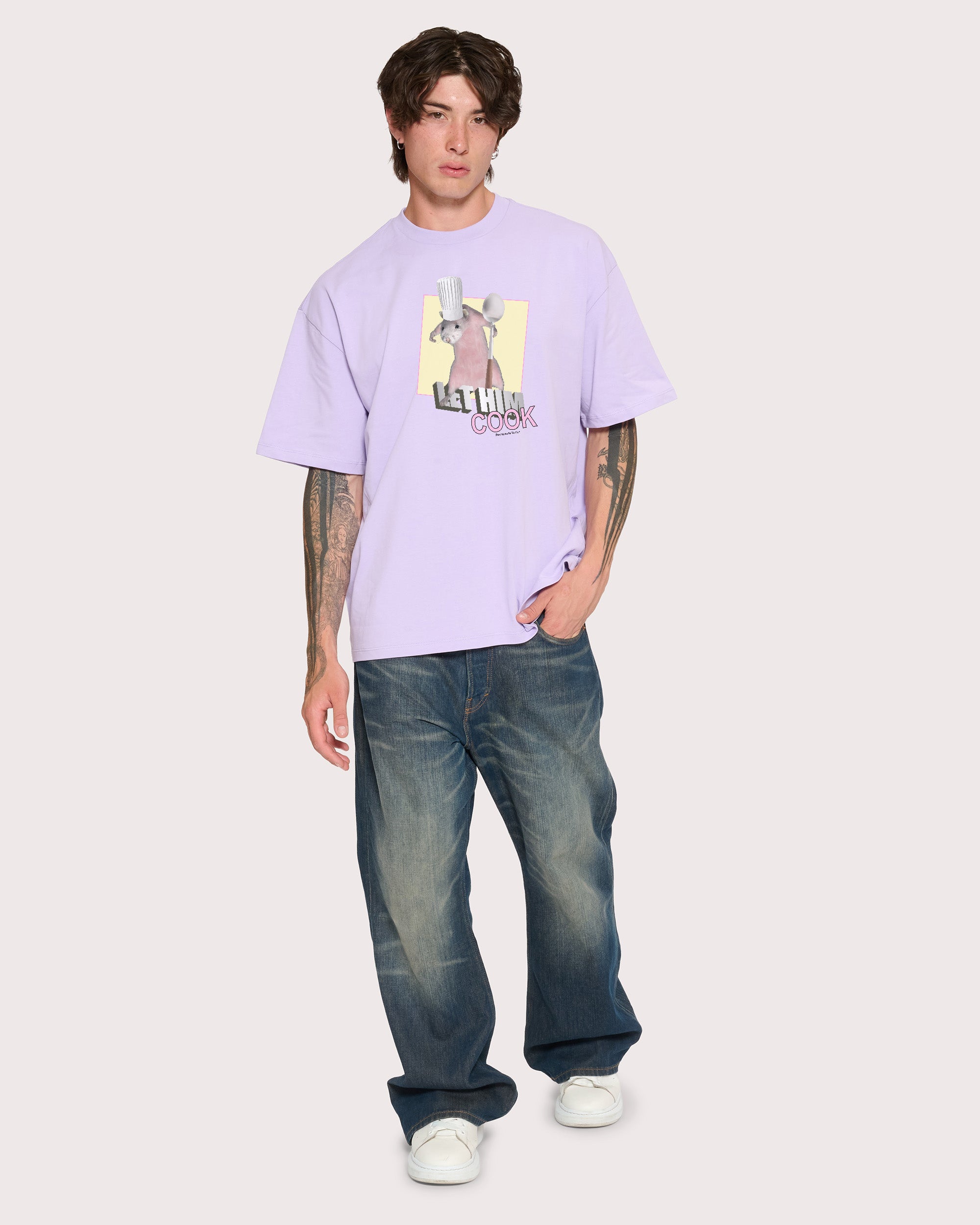 Let Him Cook Lilac Oversized Tee