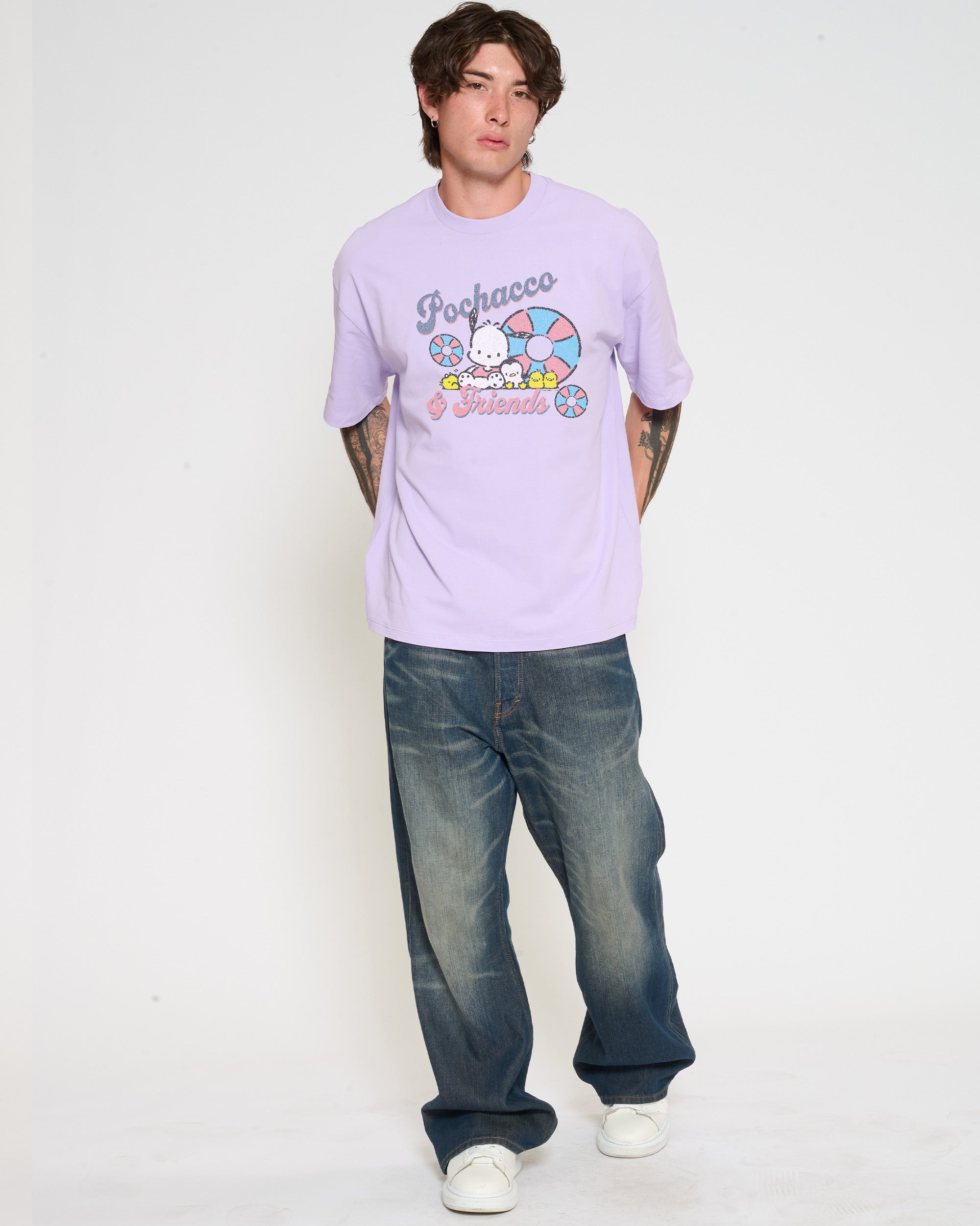 Pochacco Summer Oversized Tee Official Hello Kitty and Friends collab Threadheads