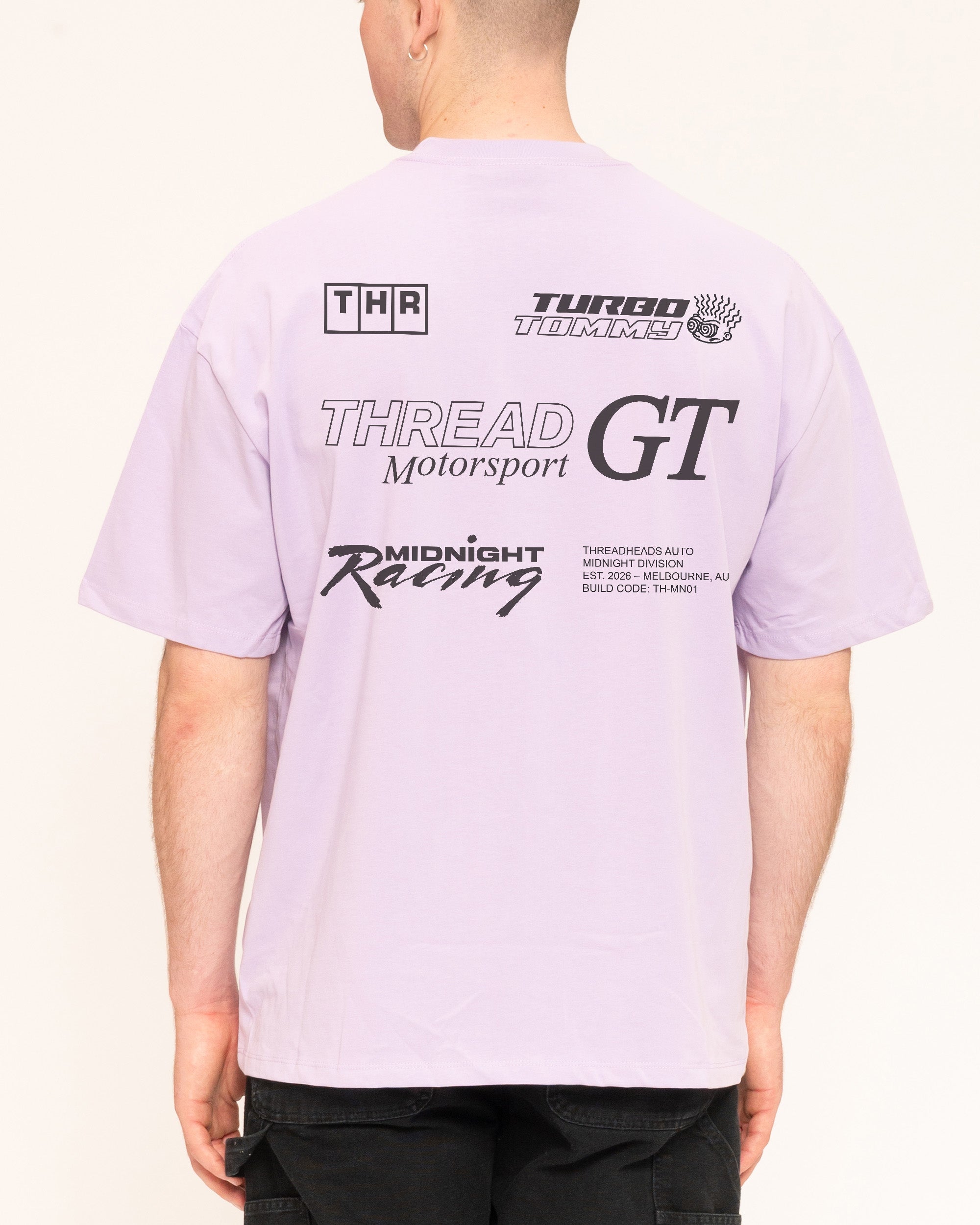 Midnight Racing One Lilac Oversized Tee