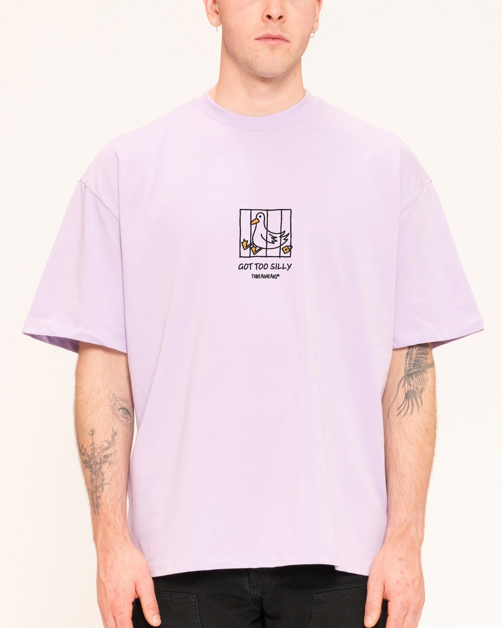 Got too Silly Lilac Oversized Tee