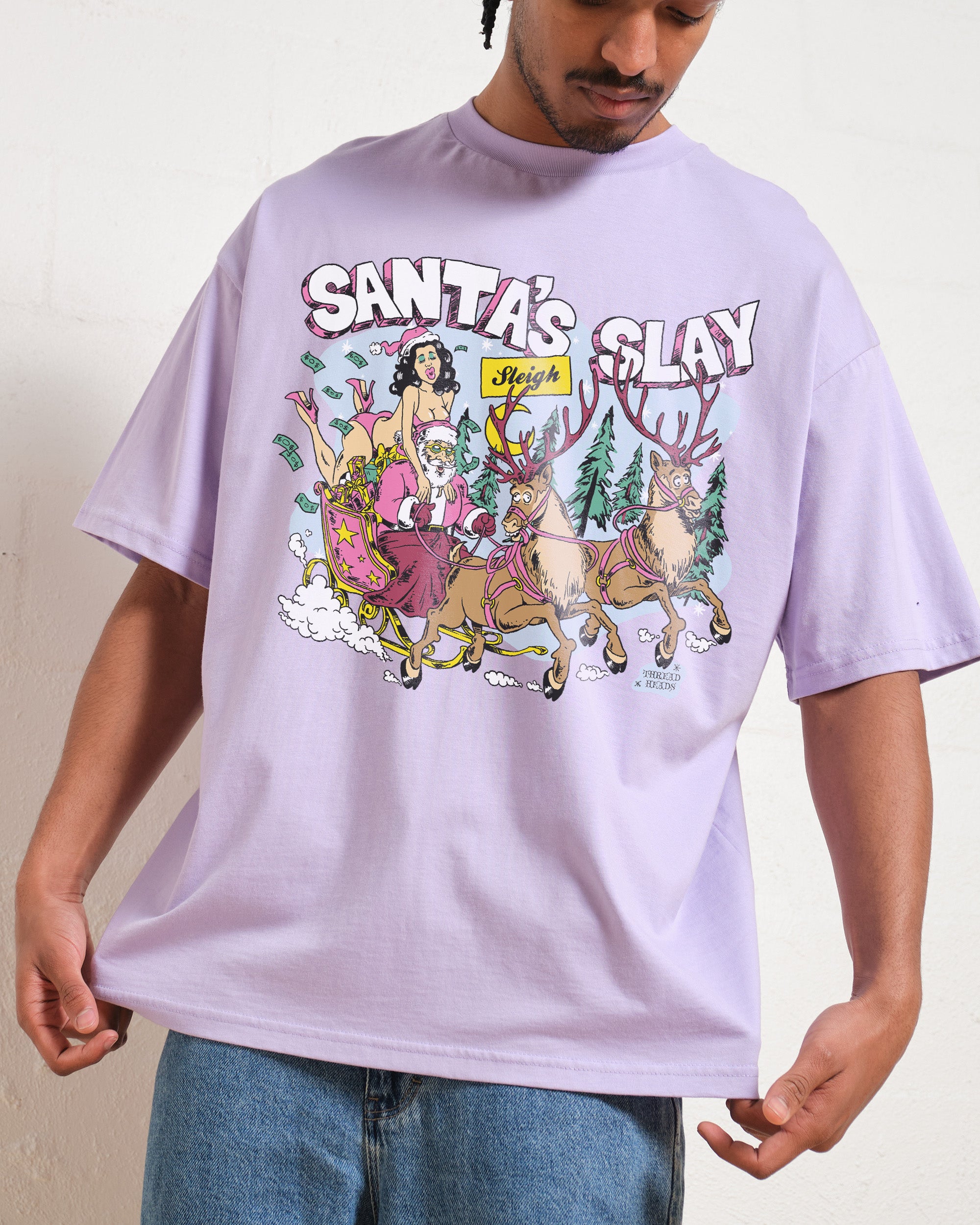 Santa Slay Oversized Tee