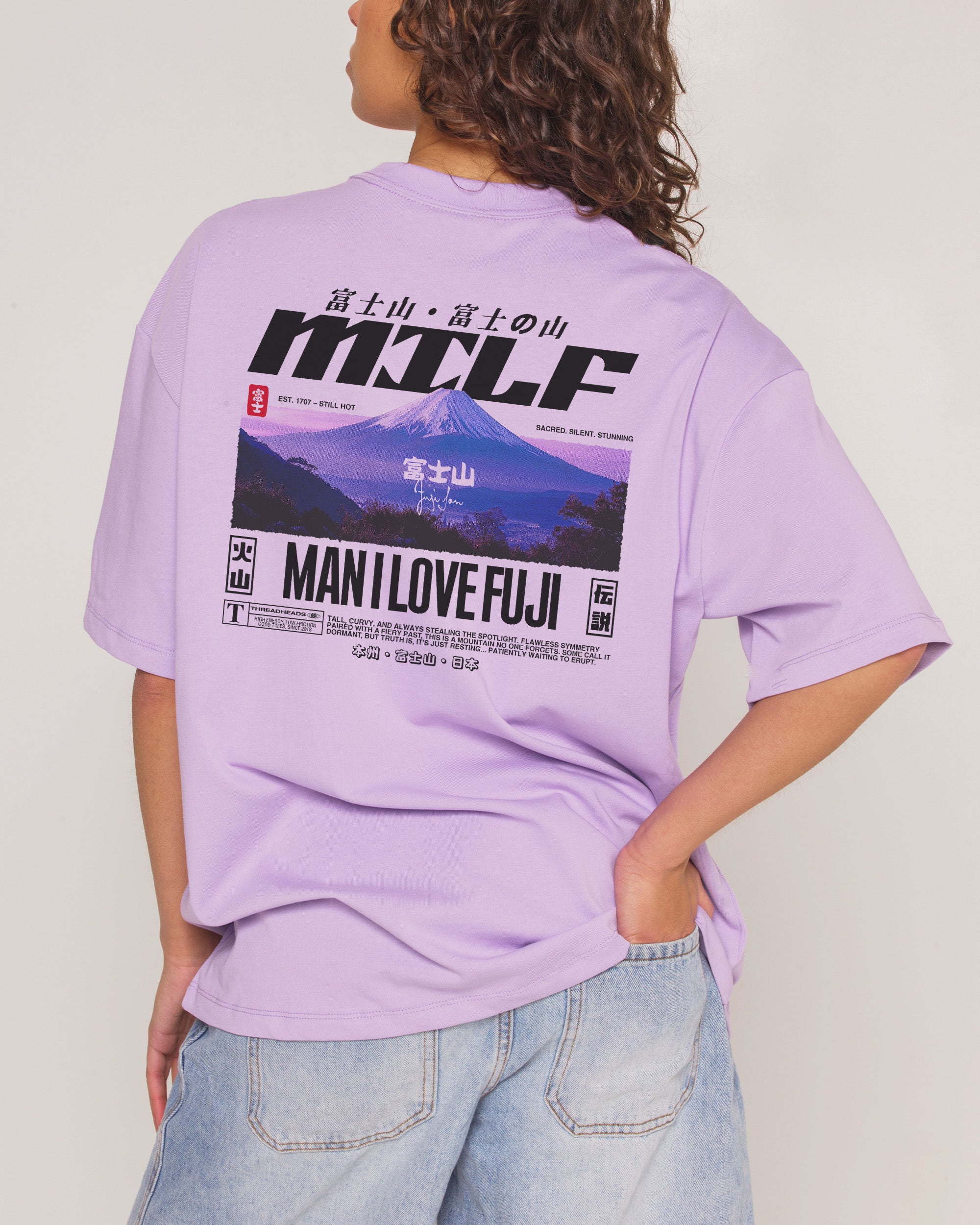 Milf Fuji Oversized Tee | Funny Graphic Oversized Tee | Threadheads