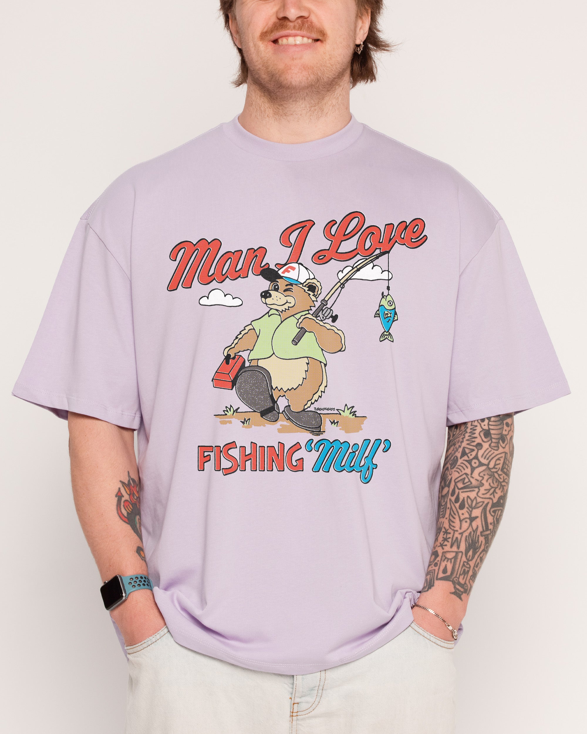 MILF Fishing Lilac Oversized Tee
