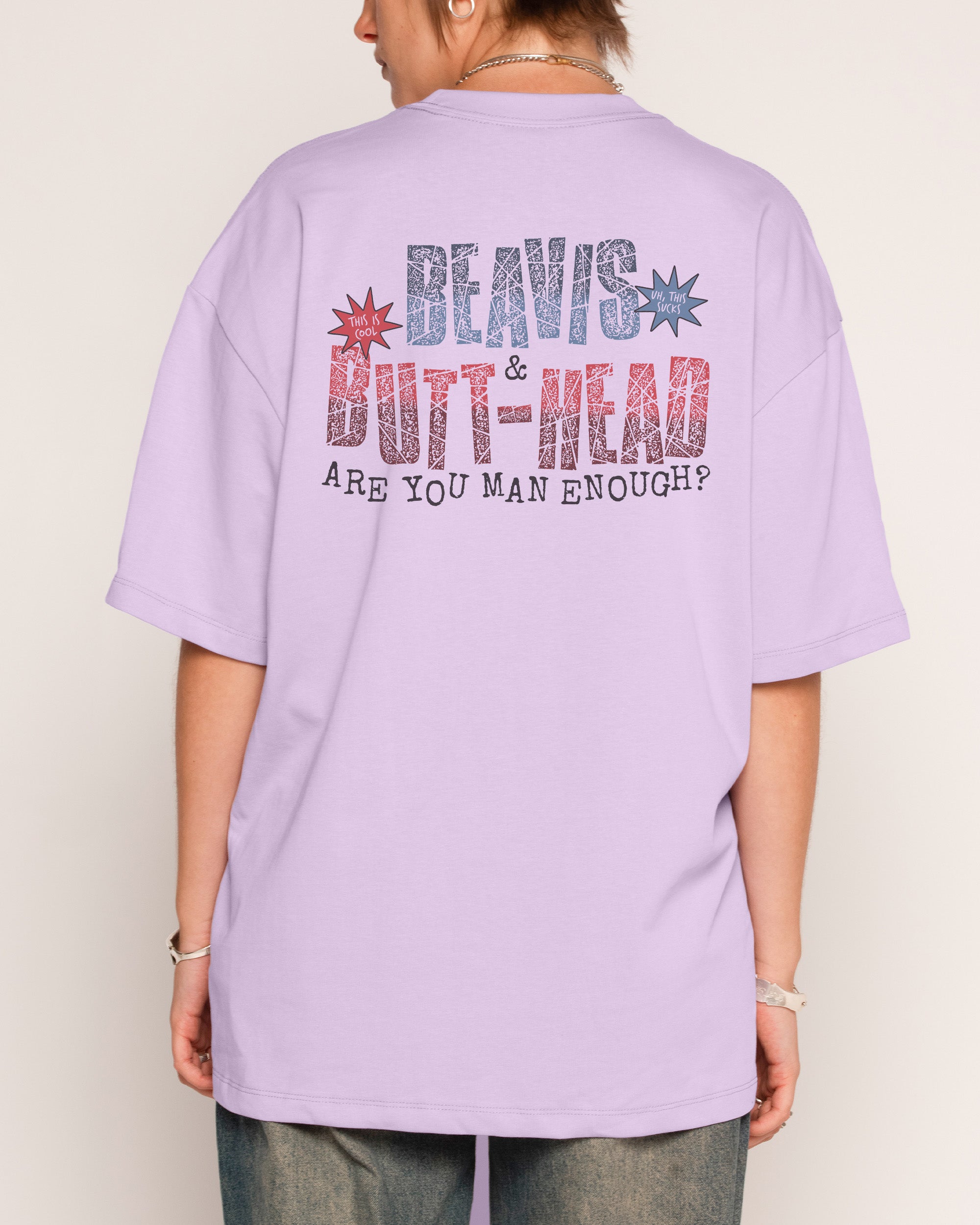 Backyard Wrestling Lilac Oversized Tee