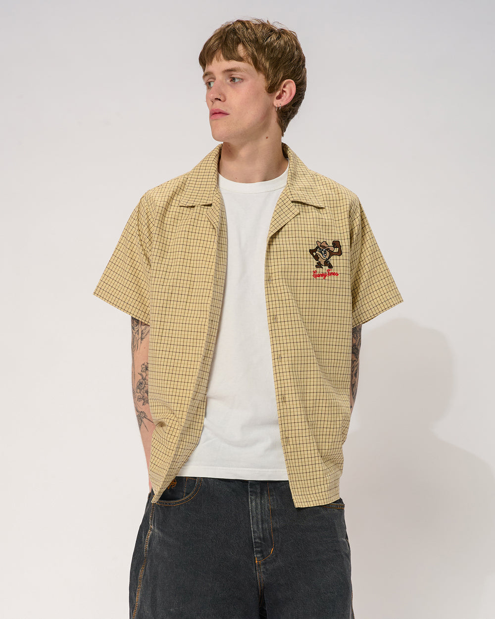 Rootin Tootin Taz Button Down T-Shirt