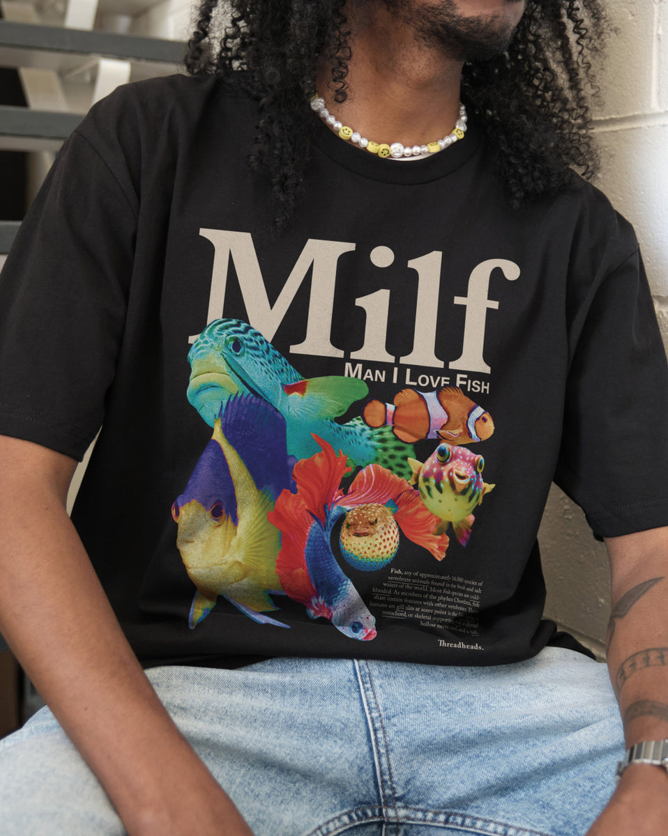 Gill McFinns Cartoon Mythical Fish T-Shirt – Brisco Brands, Crewneck, Unisex