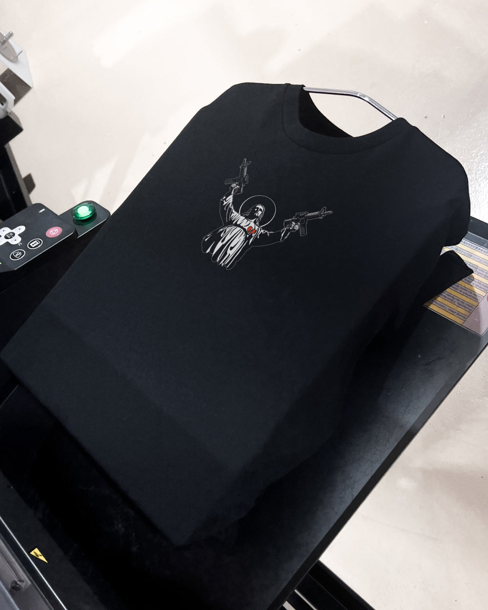 Machine Gun Christ T-Shirt Australia Online #colour_black