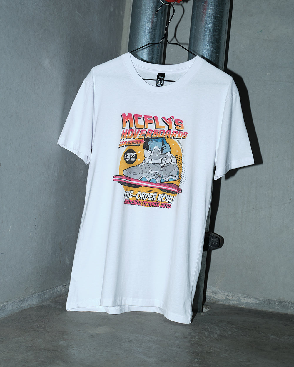 McFly's Hoverboards T-Shirt Australia Online #colour_white