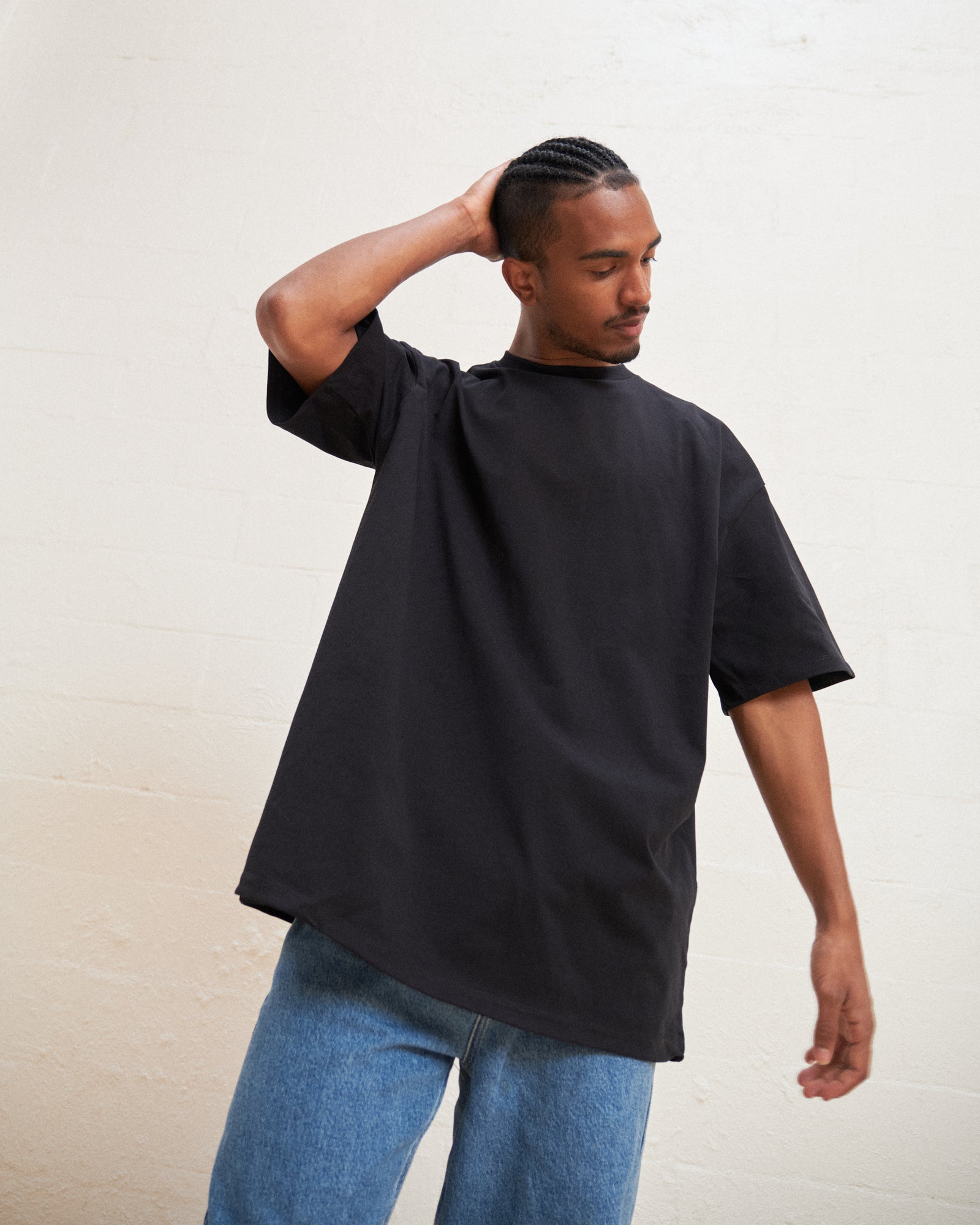 Oversized Basic Tee- Black