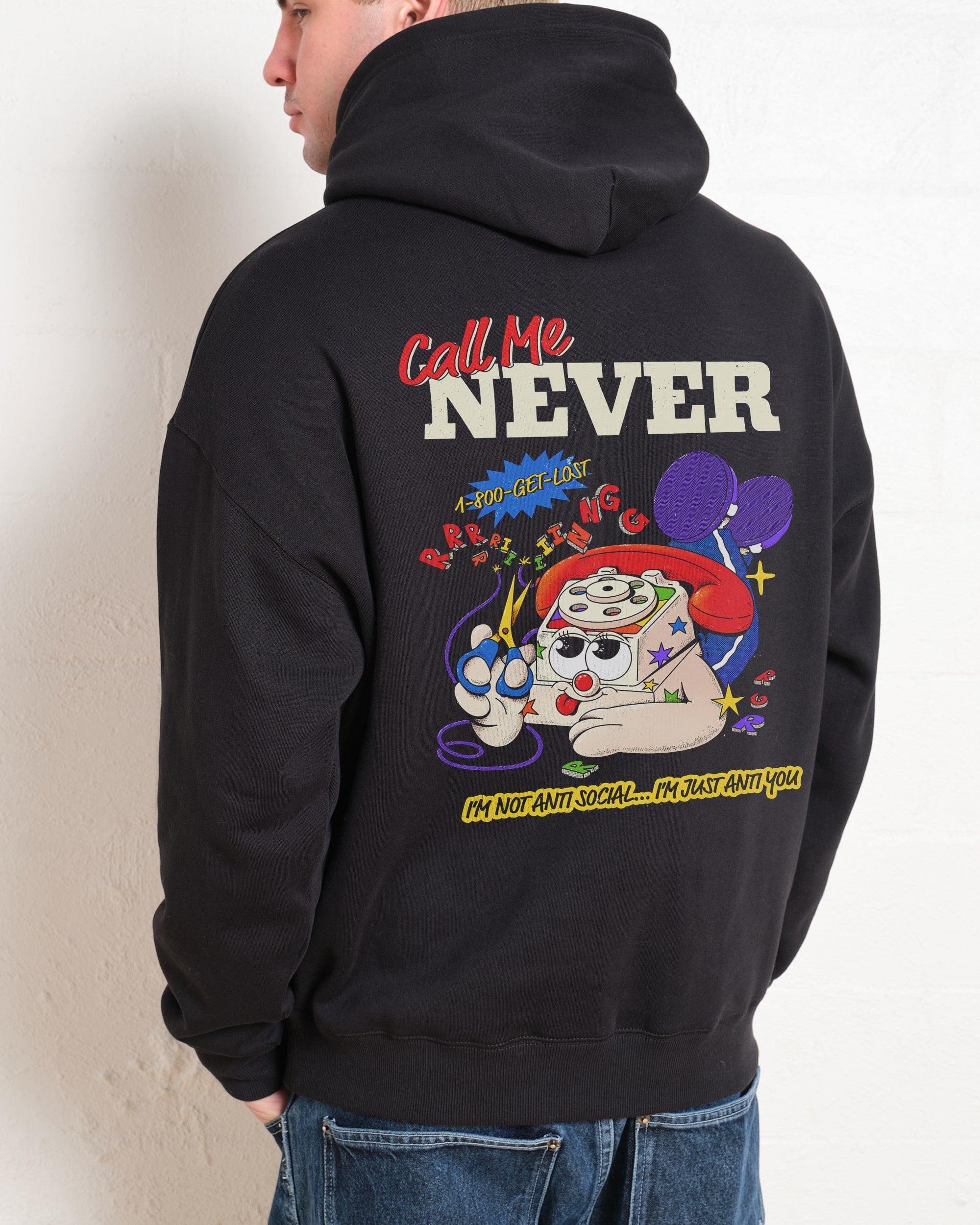 Call Me Never Hoodie Australia Online #colour_black