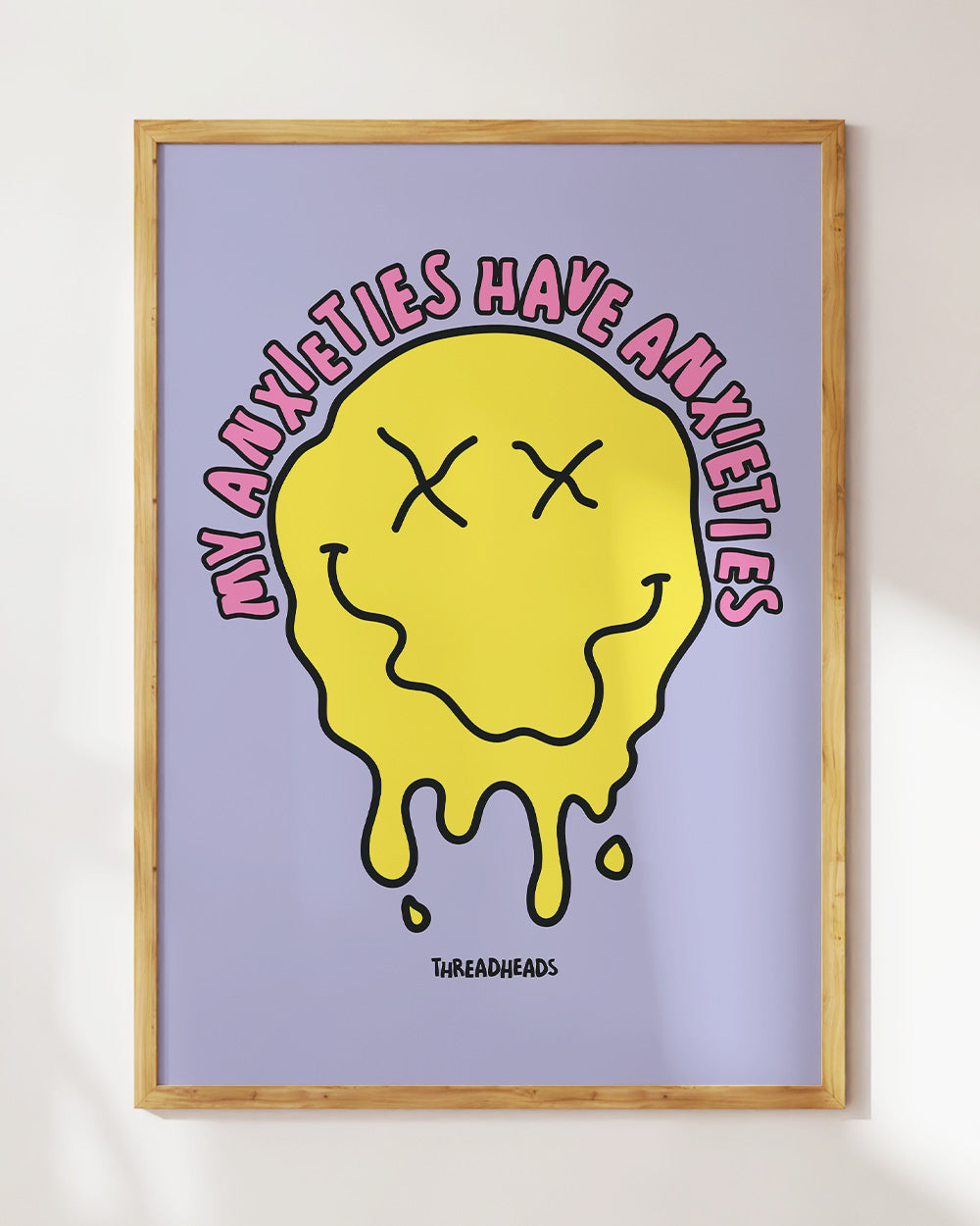 My Anxieties Have Anxieties Art Print #colour_Purple