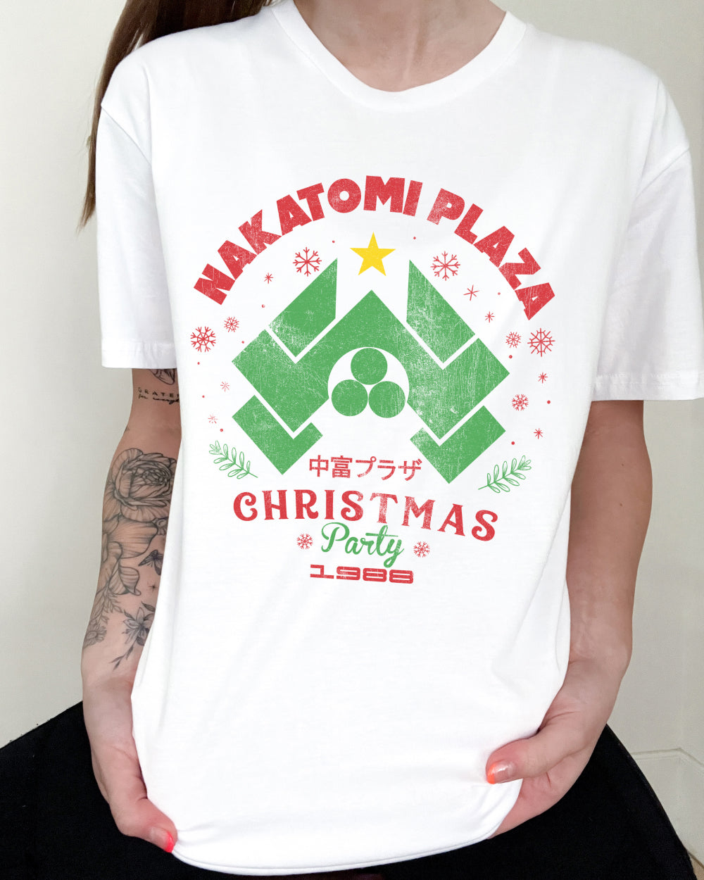 Nakatomi Christmas Party 1988 T-Shirt Australia Online #colour_white