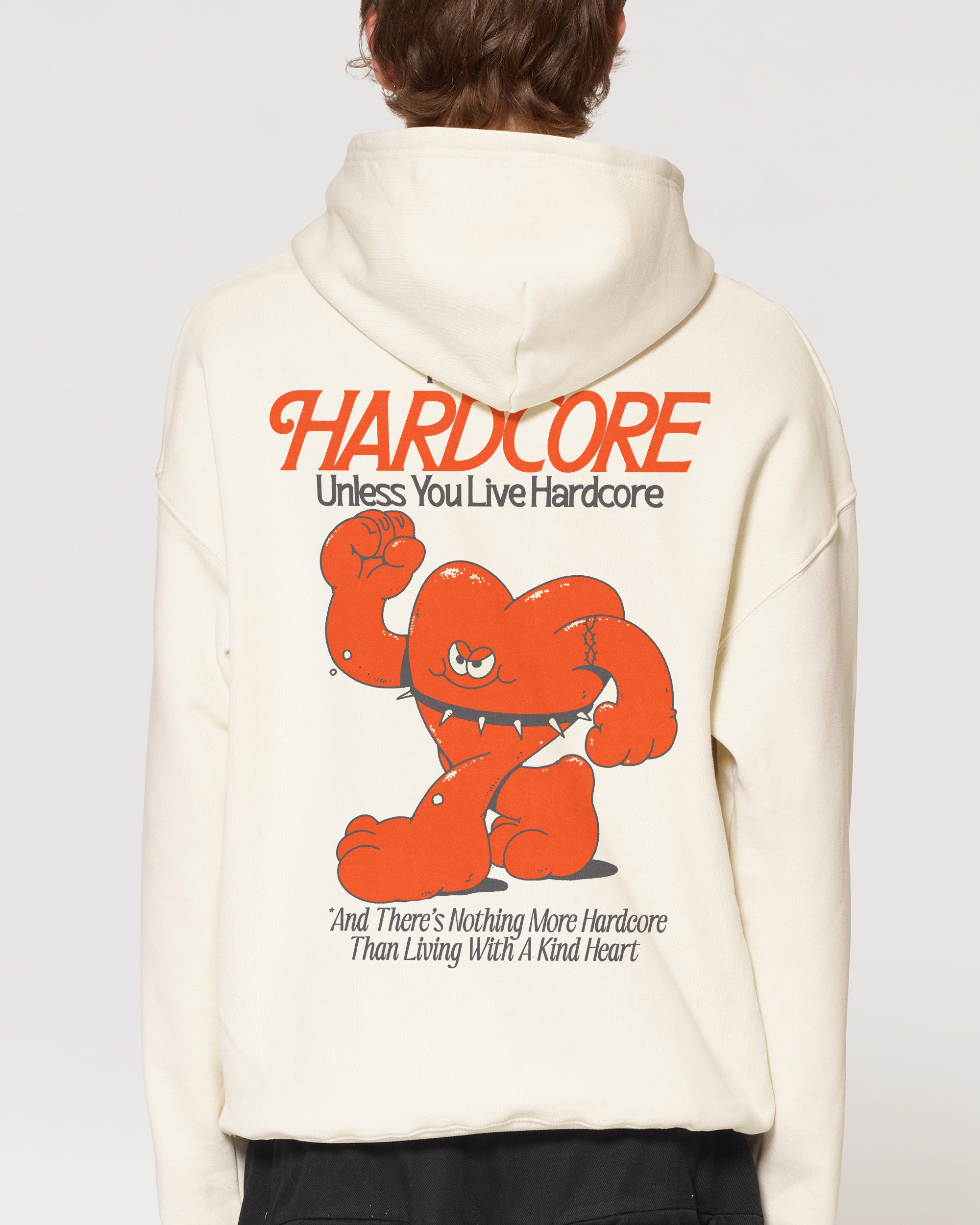 Hardcore Heartcore Natural Hoodie