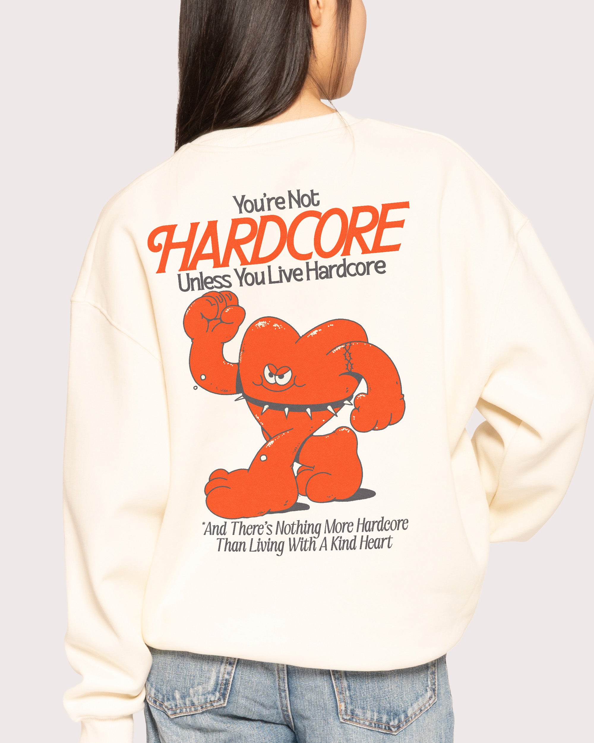 Hardcore Heartcore Natural Sweatshirt