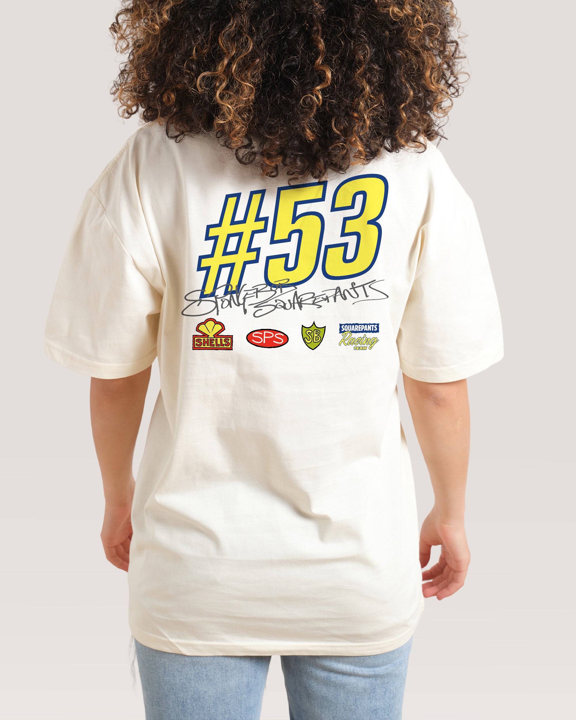 Spongebob Racing Natural T-Shirt