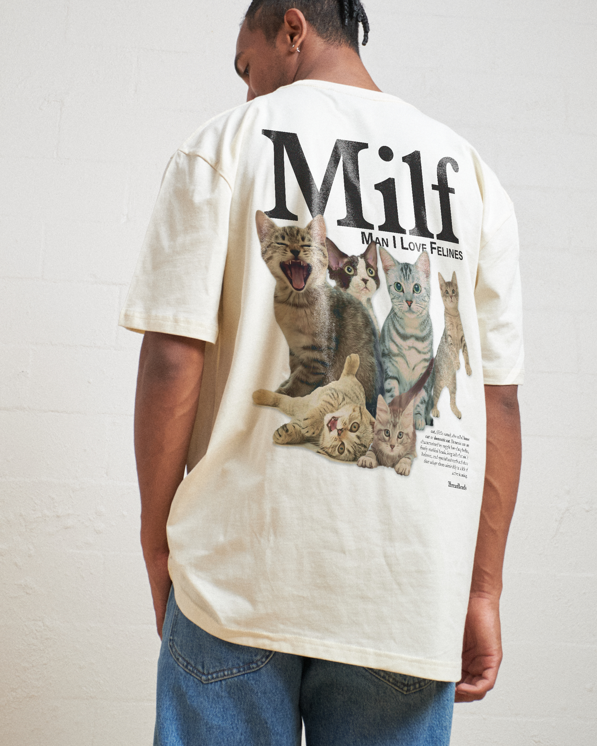 Man I Love Felines Front and Back T-Shirt