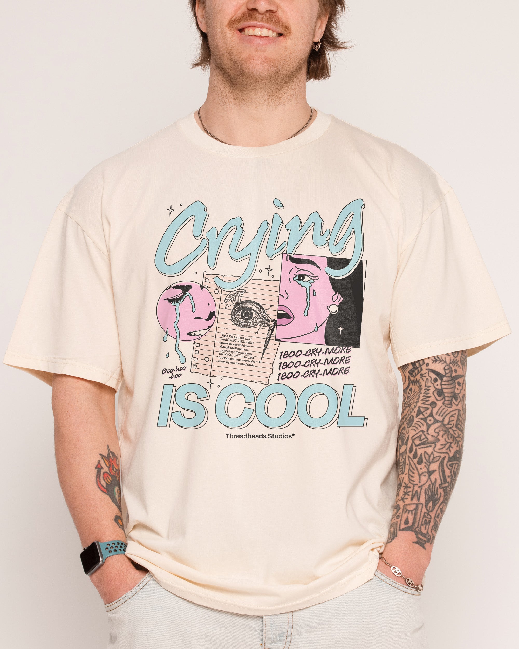 Crying is Cool Natural T-Shirt
