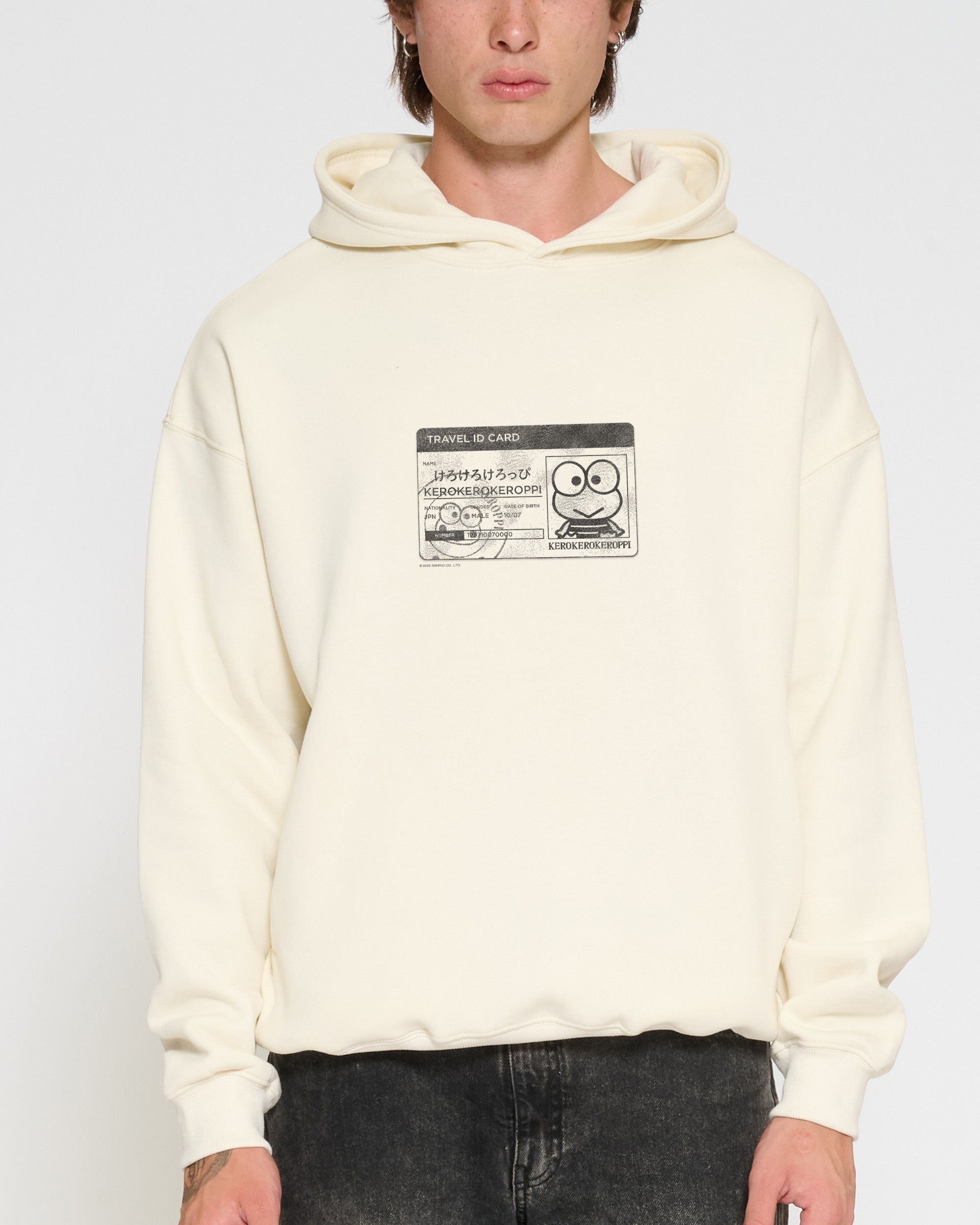 Keroppi ID Hoodie Official Hello Kitty and Friends collab Threadheads