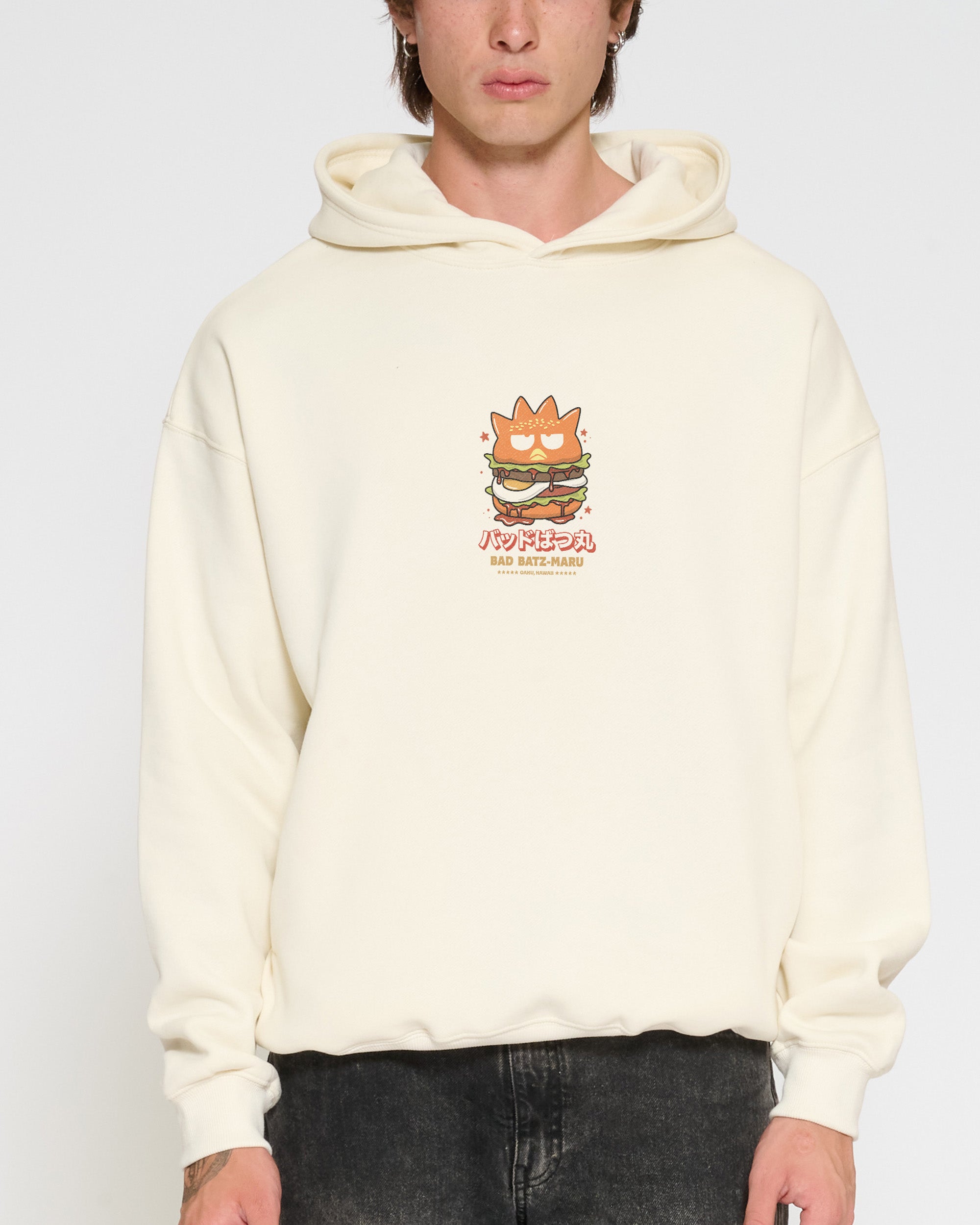 Bad Badtz-Maru Burger Hoodie Official Hello Kitty and Friends collab Threadheads