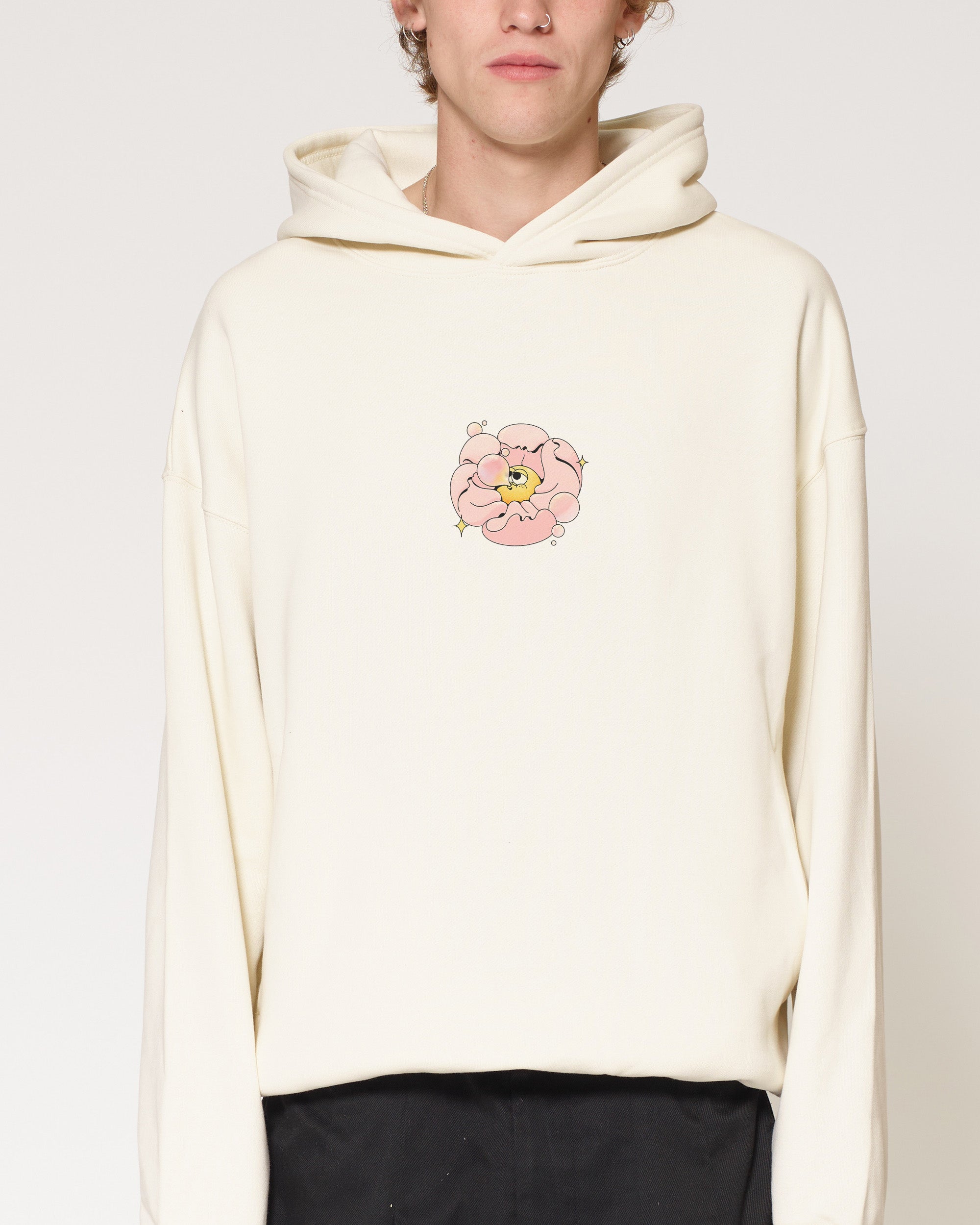 Bubble Blossom Natural Hoodie