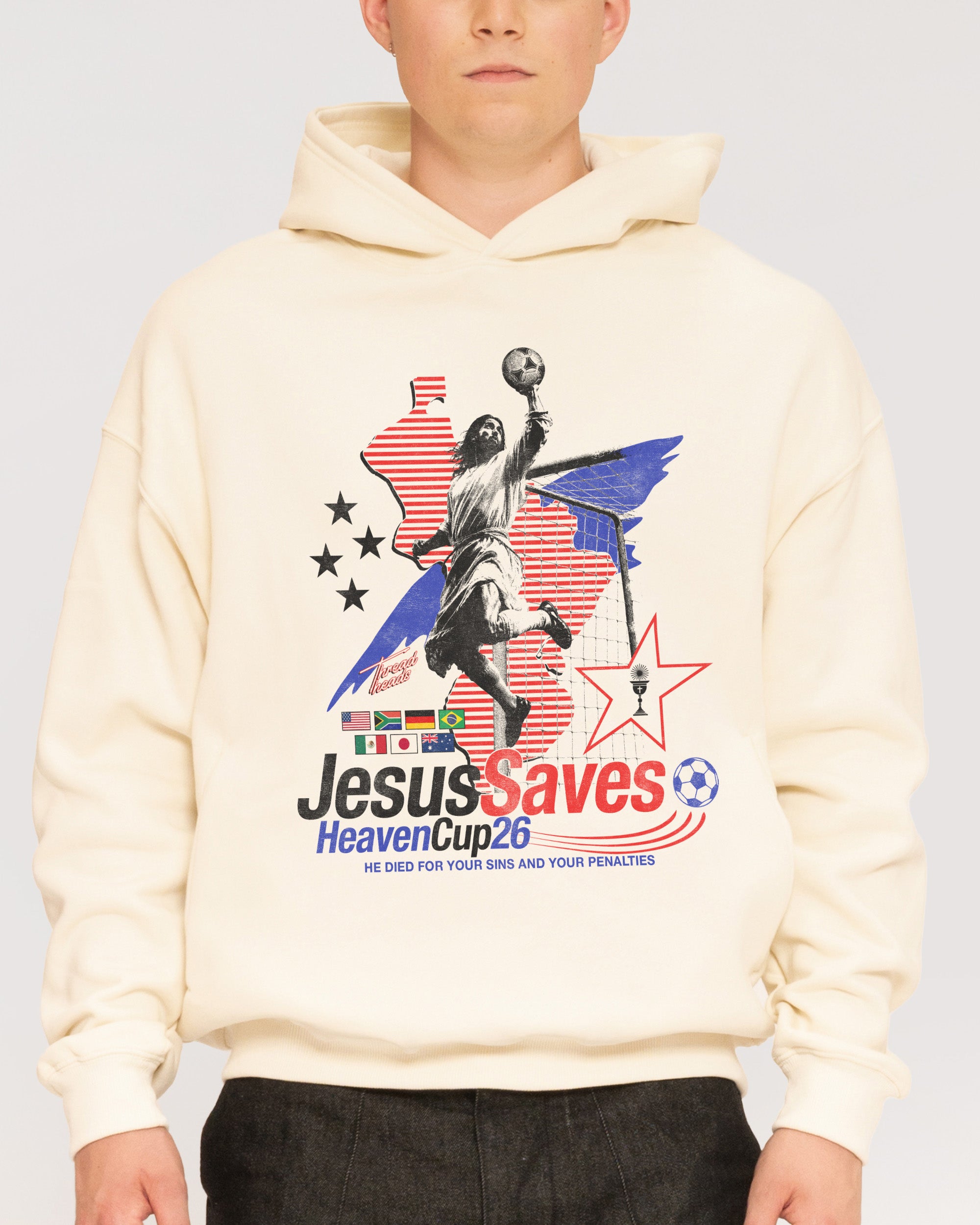 Jesus Saves '26 Natural Hoodie