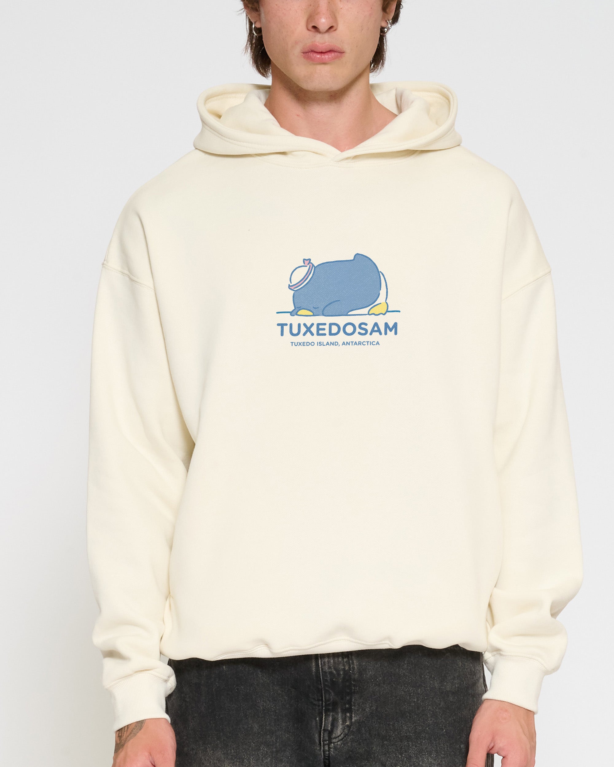 Tuxedosam Staying Cool Hoodie Official Hello Kitty and Friends collab Threadheads