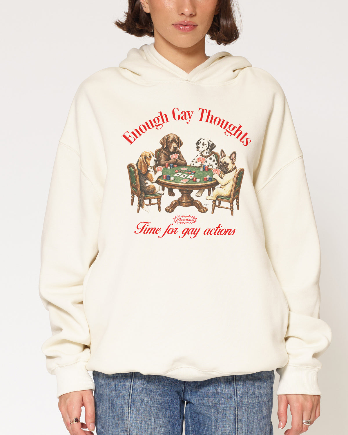 Enough Gay Thoughts Natural Hoodie