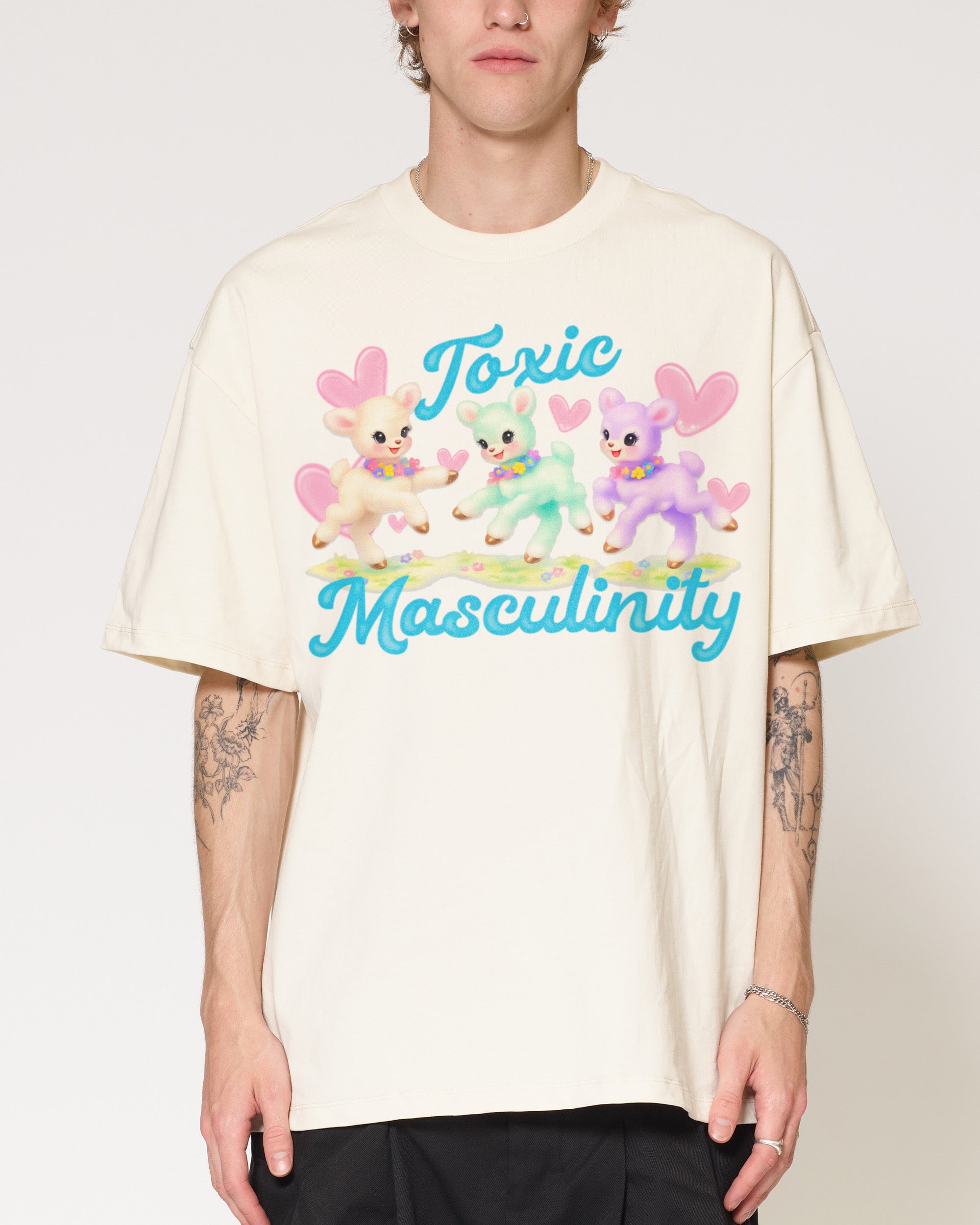 Toxic Masculinity Natural Oversized Tee