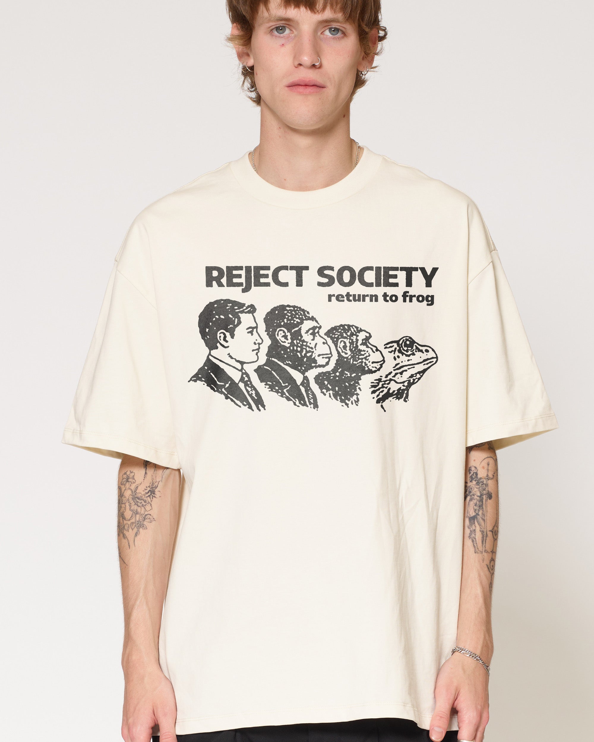 Reject Society Natural Oversized Tee
