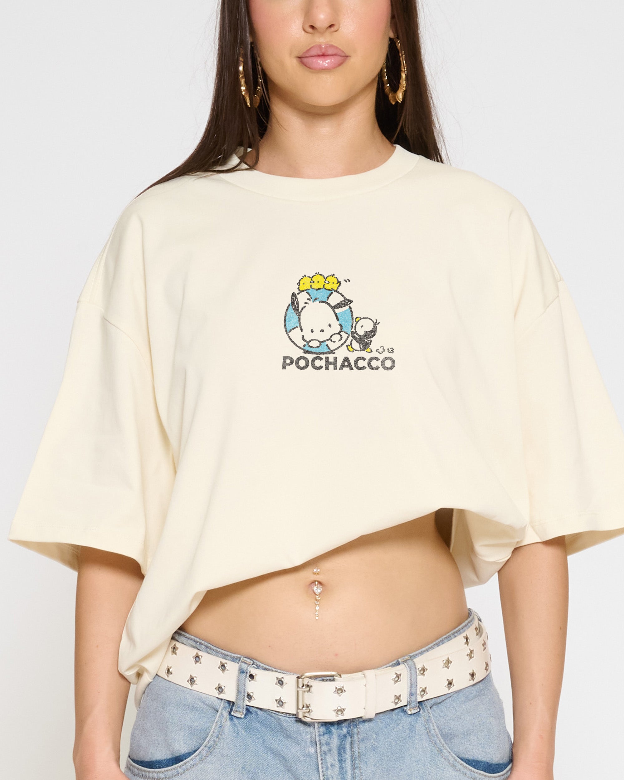Pochacco Summer Stroll Oversized Tee Official Hello Kitty and Friends collab Threadheads