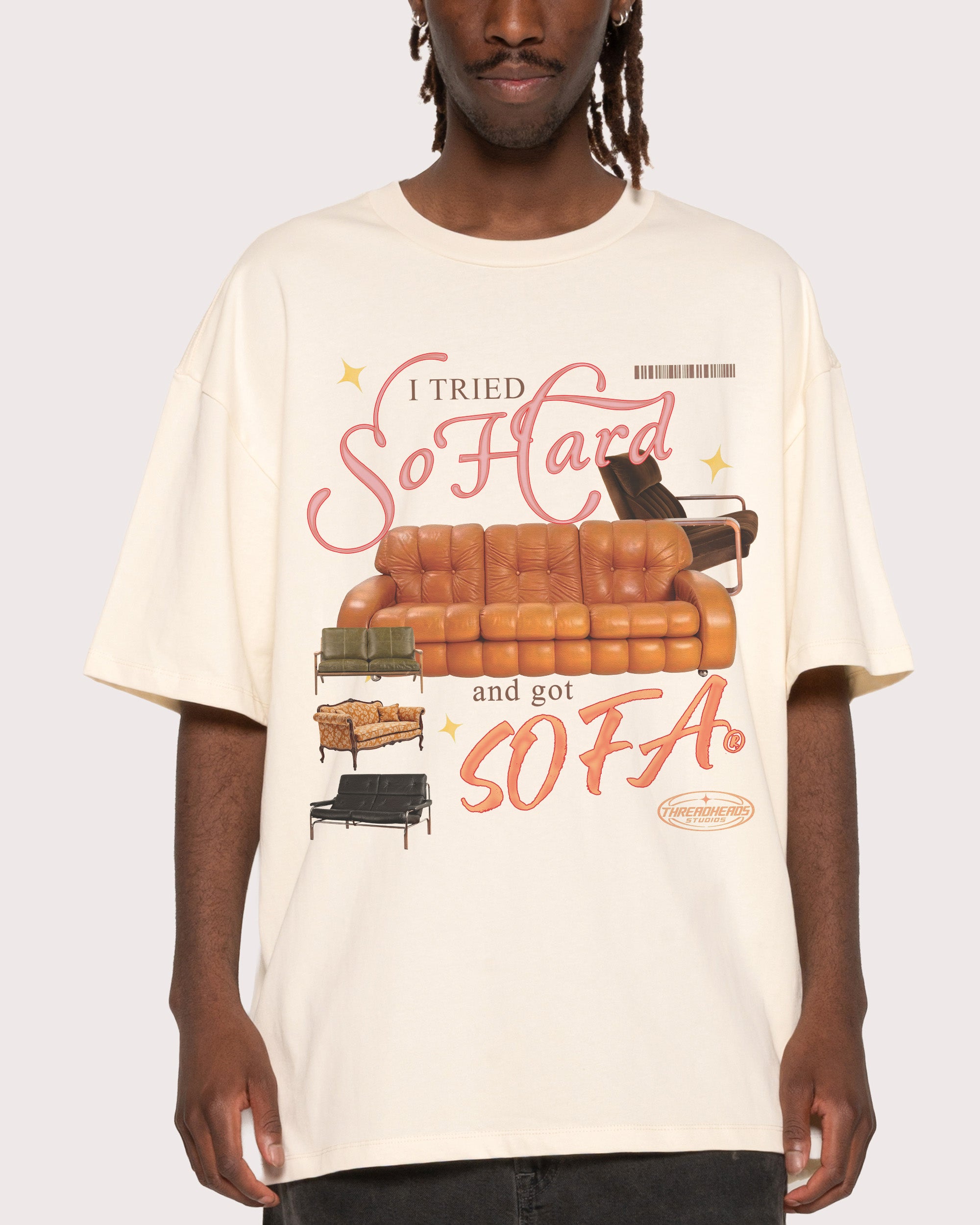 I Tried So Hard and Got Sofa Natural Oversized Tee