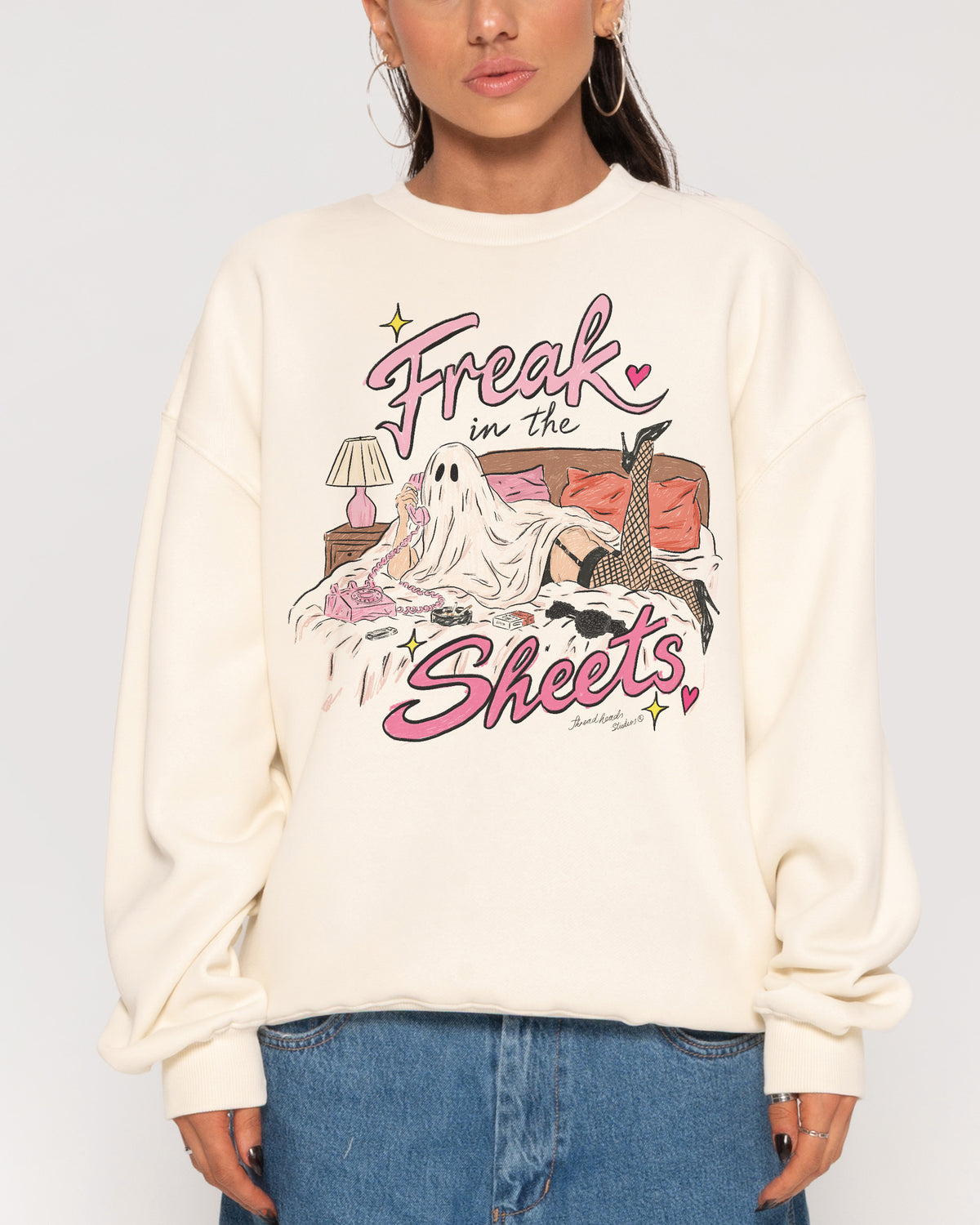 Freak in the Sheets Ghost Natural Sweatshirt
