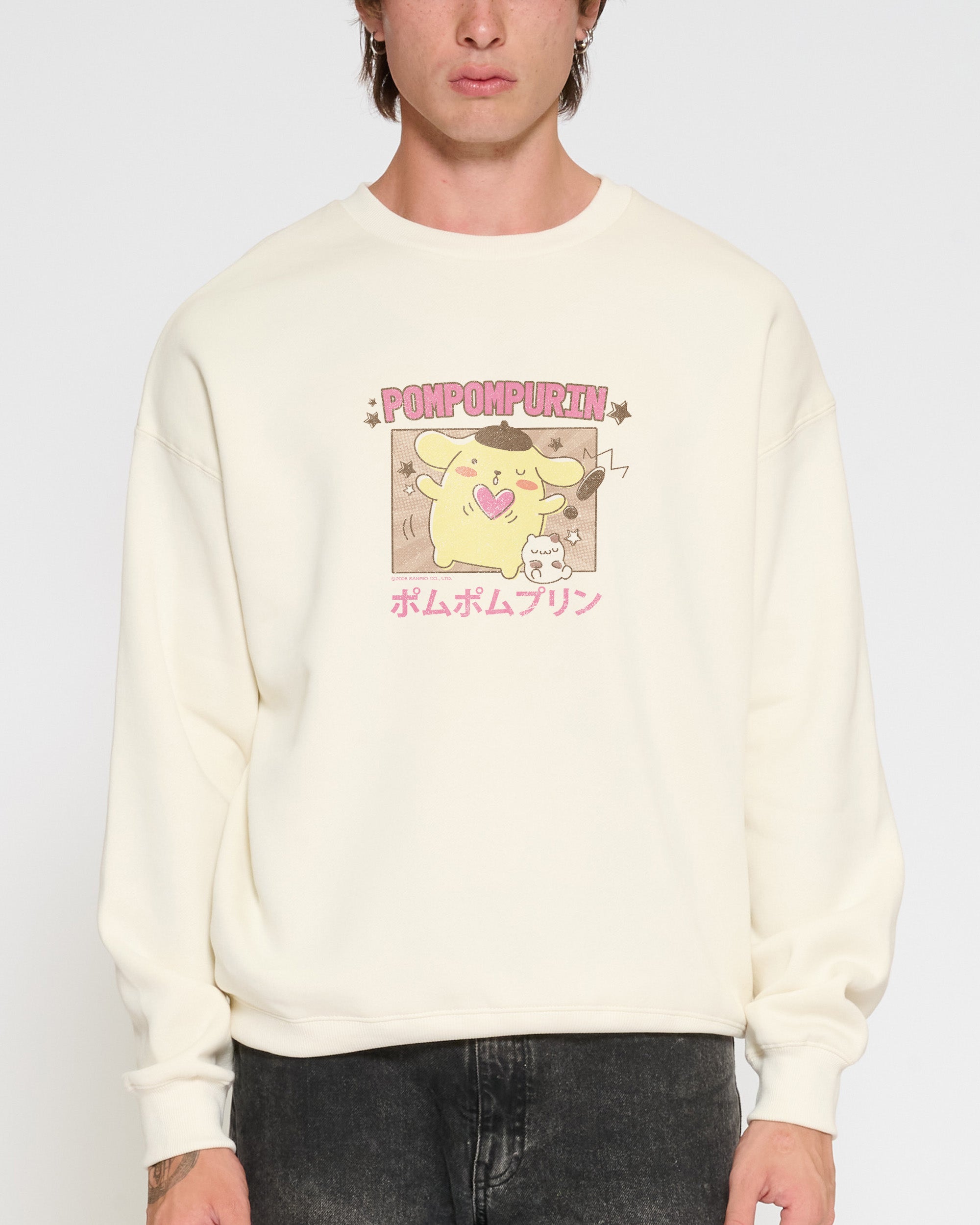 Pompompurin Kawaii Sweatshirt Official Hello Kitty and Friends collab Threadheads