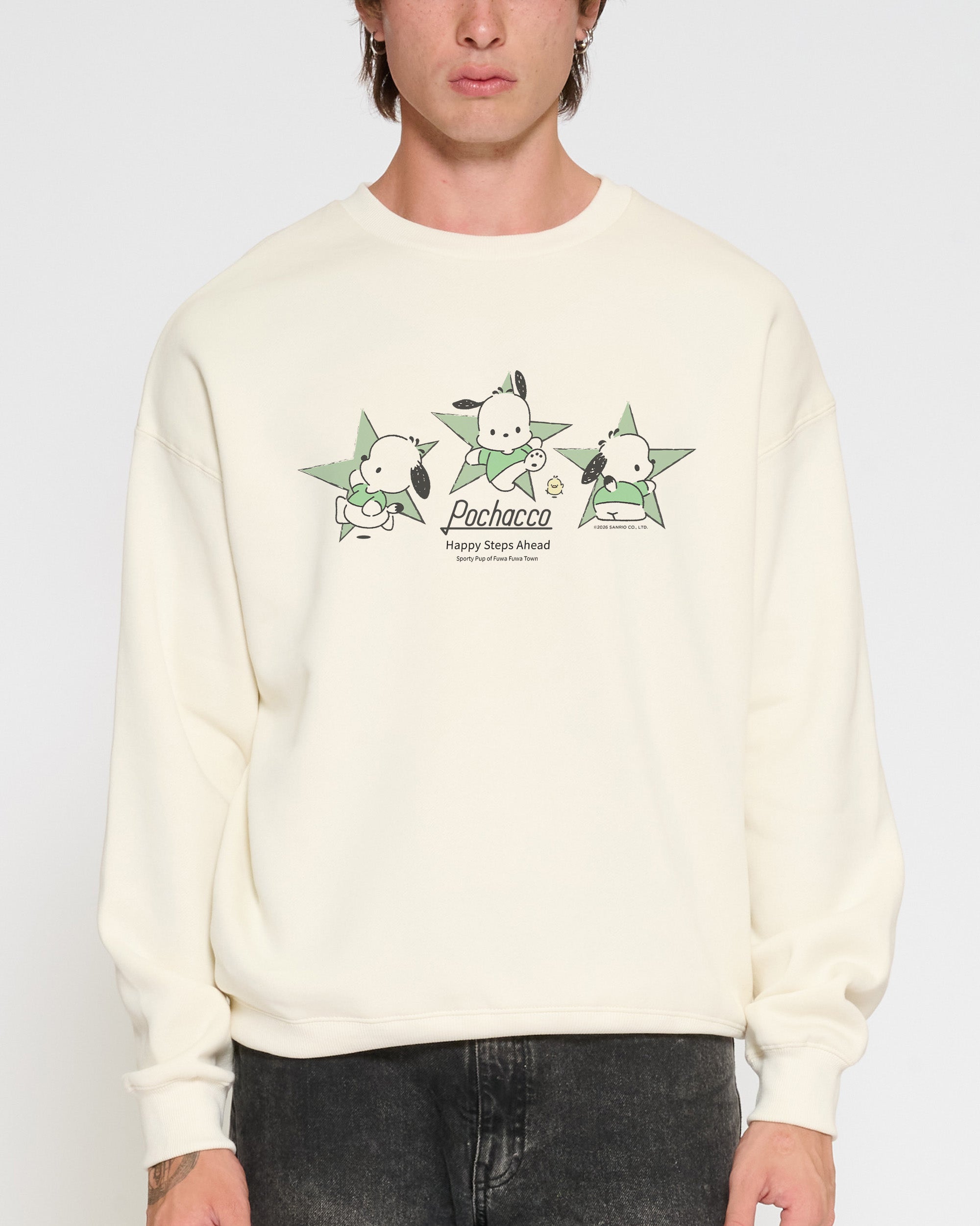 Pochacco Happy Steps Sweatshirt Official Hello Kitty and Friends collab Threadheads