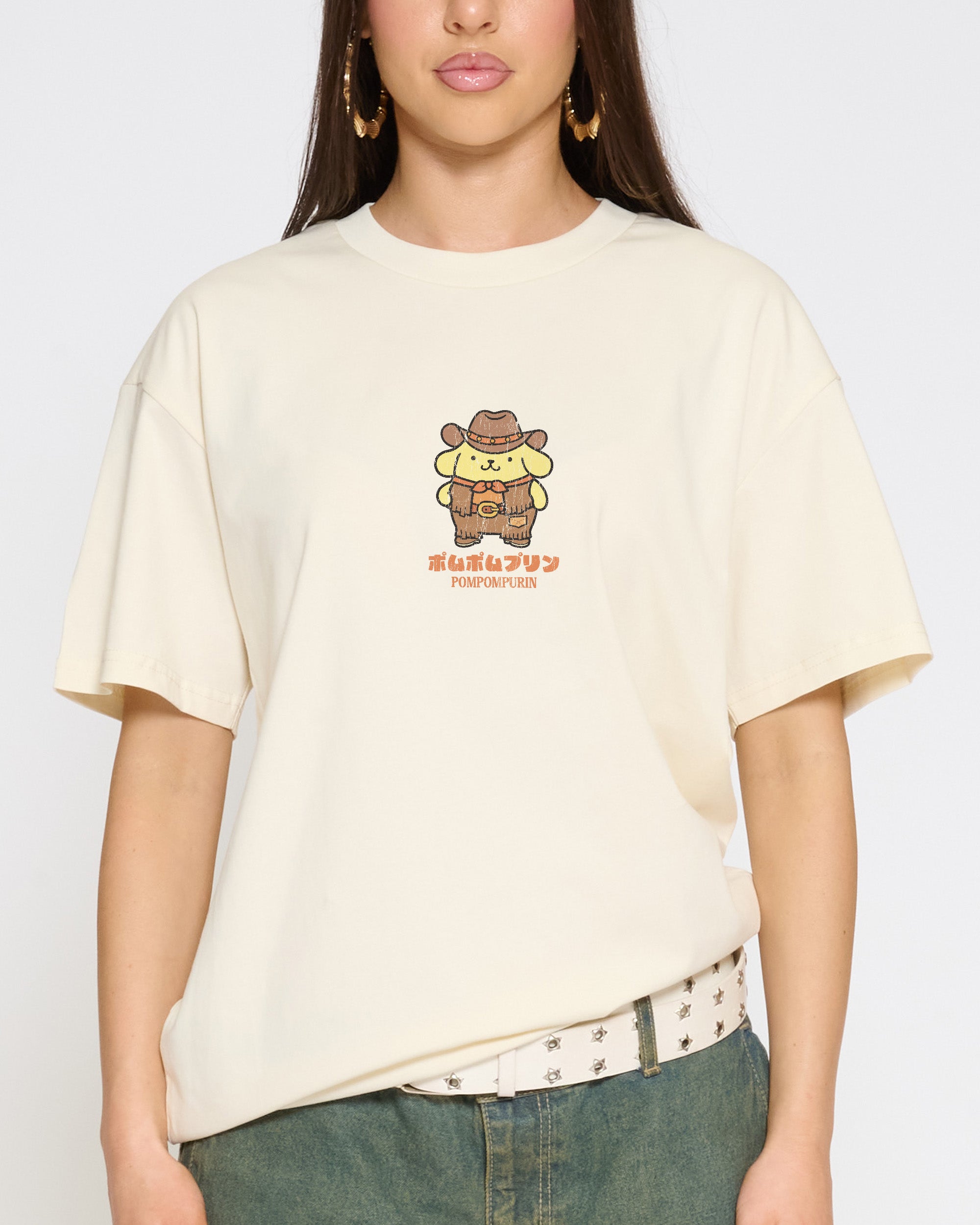 Pompompurin Yeehaw T-Shirt Official Hello Kitty and Friends collab Threadheads