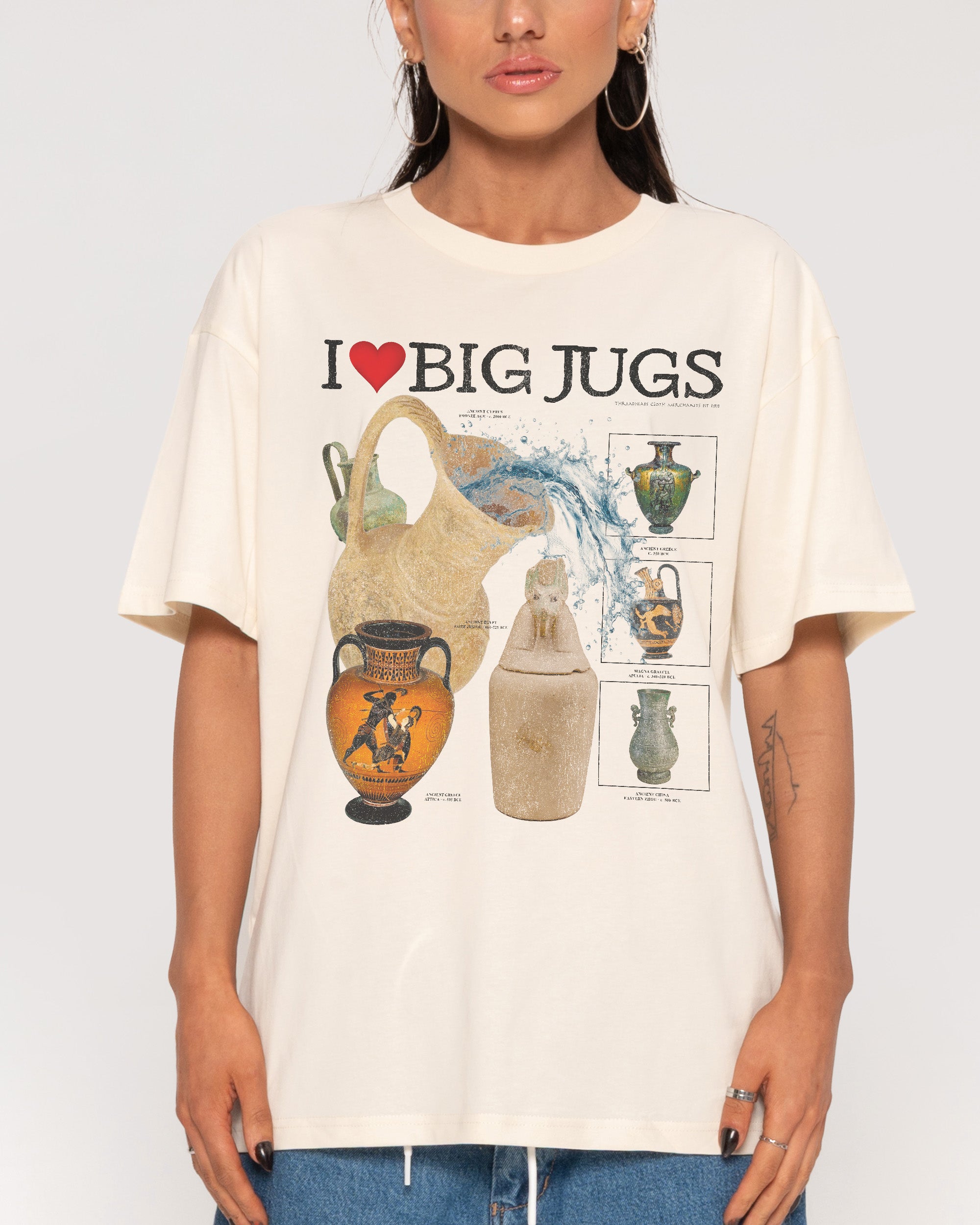 I Love Big Jugs Natural T-Shirt