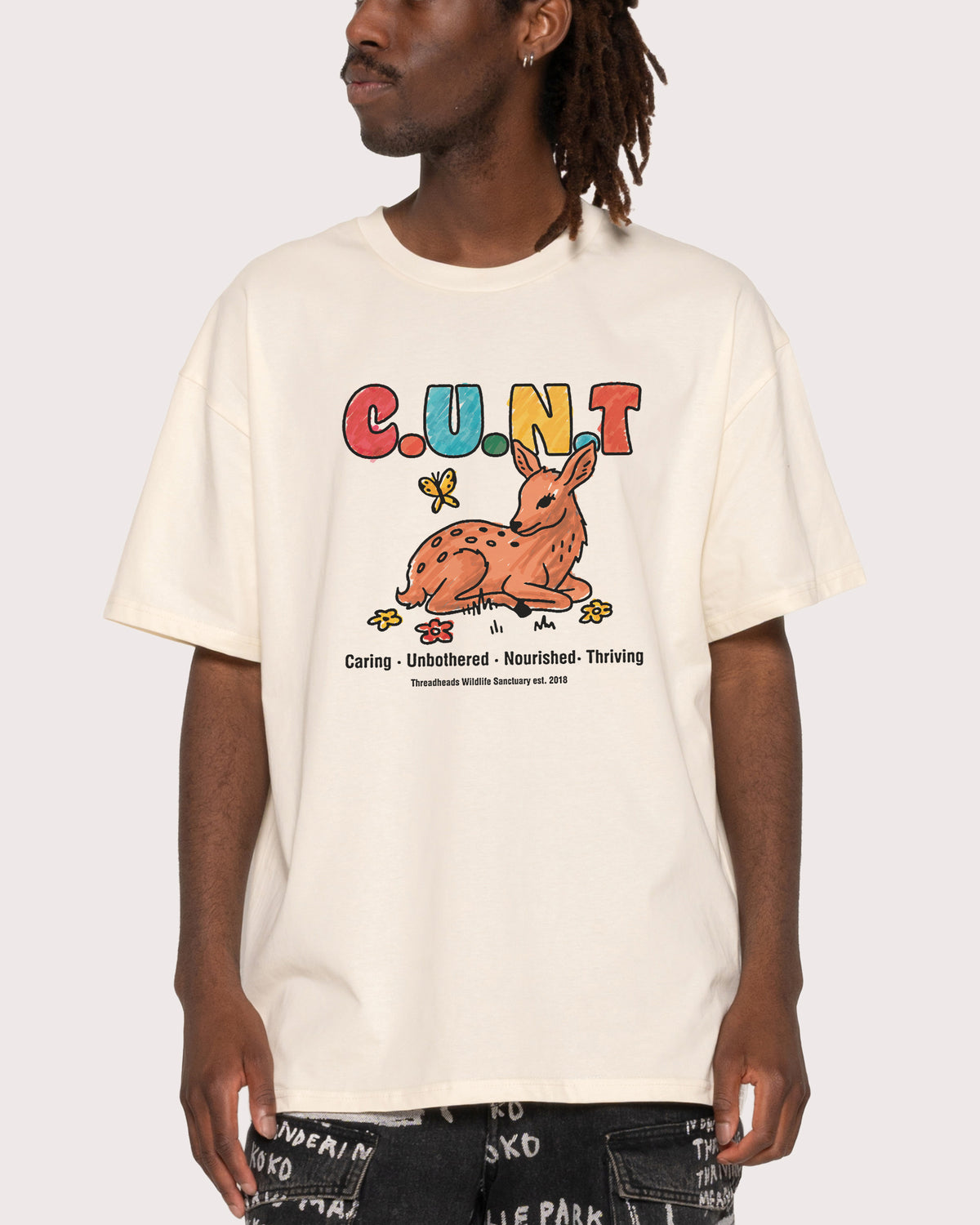 Caring Unbothered Nourished Thriving Natural T-Shirt