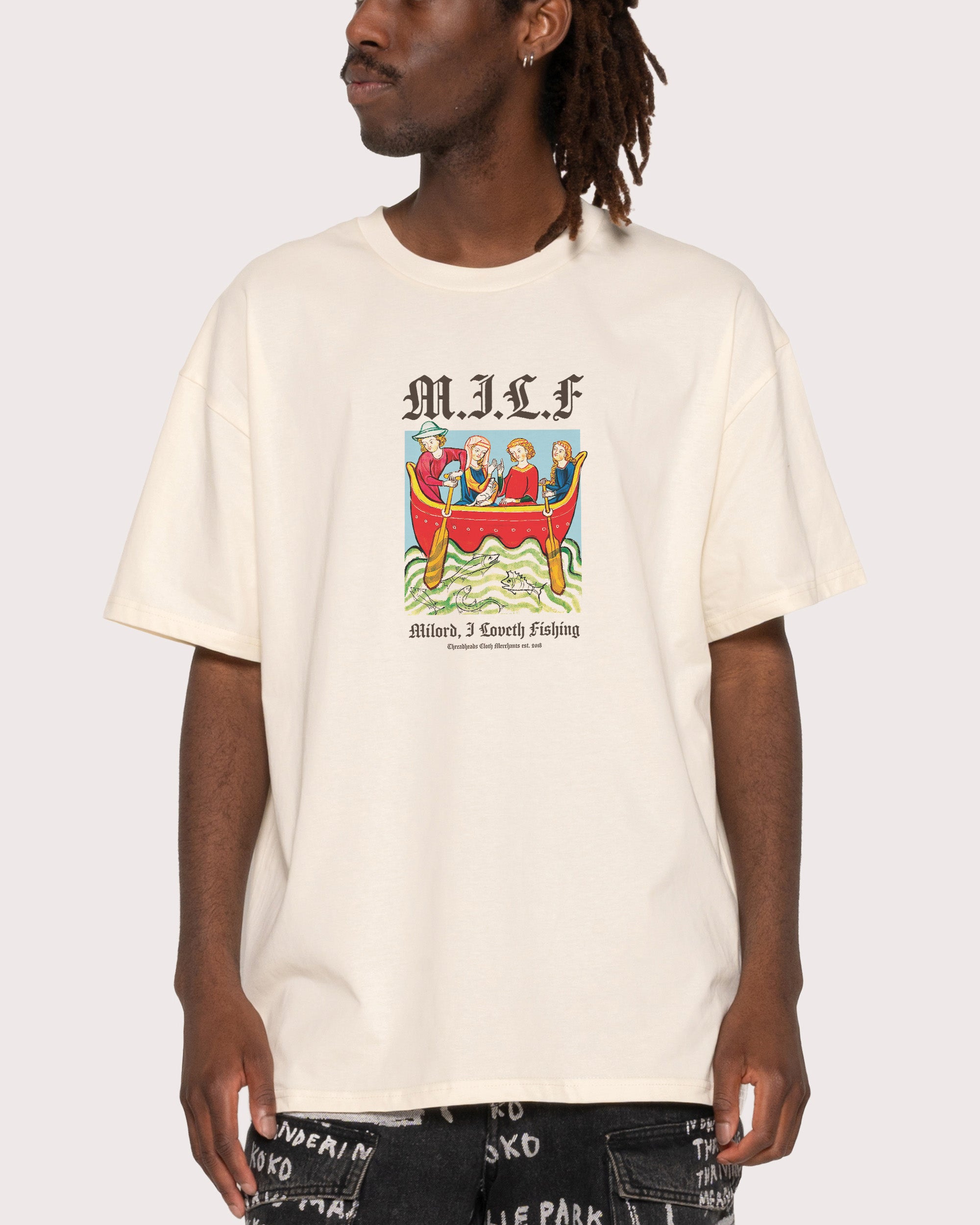 Milord, I Love Fishing Natural T-Shirt