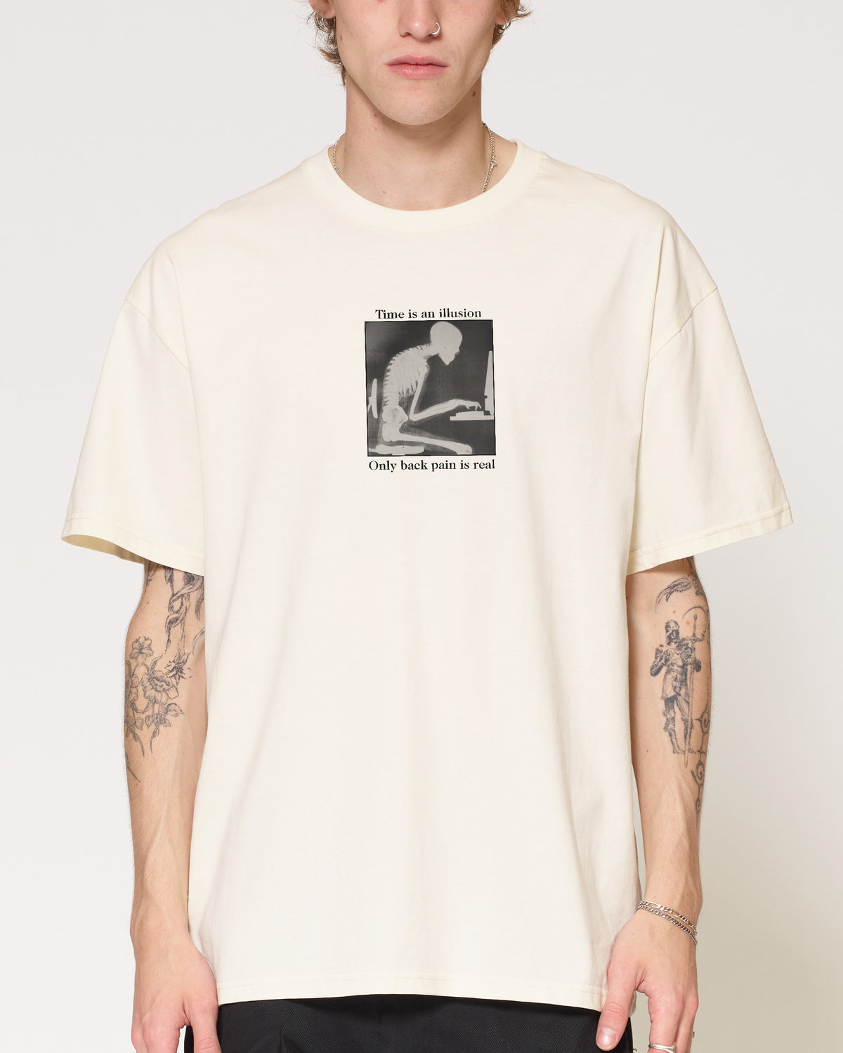Time is an illusion Natural T-Shirt