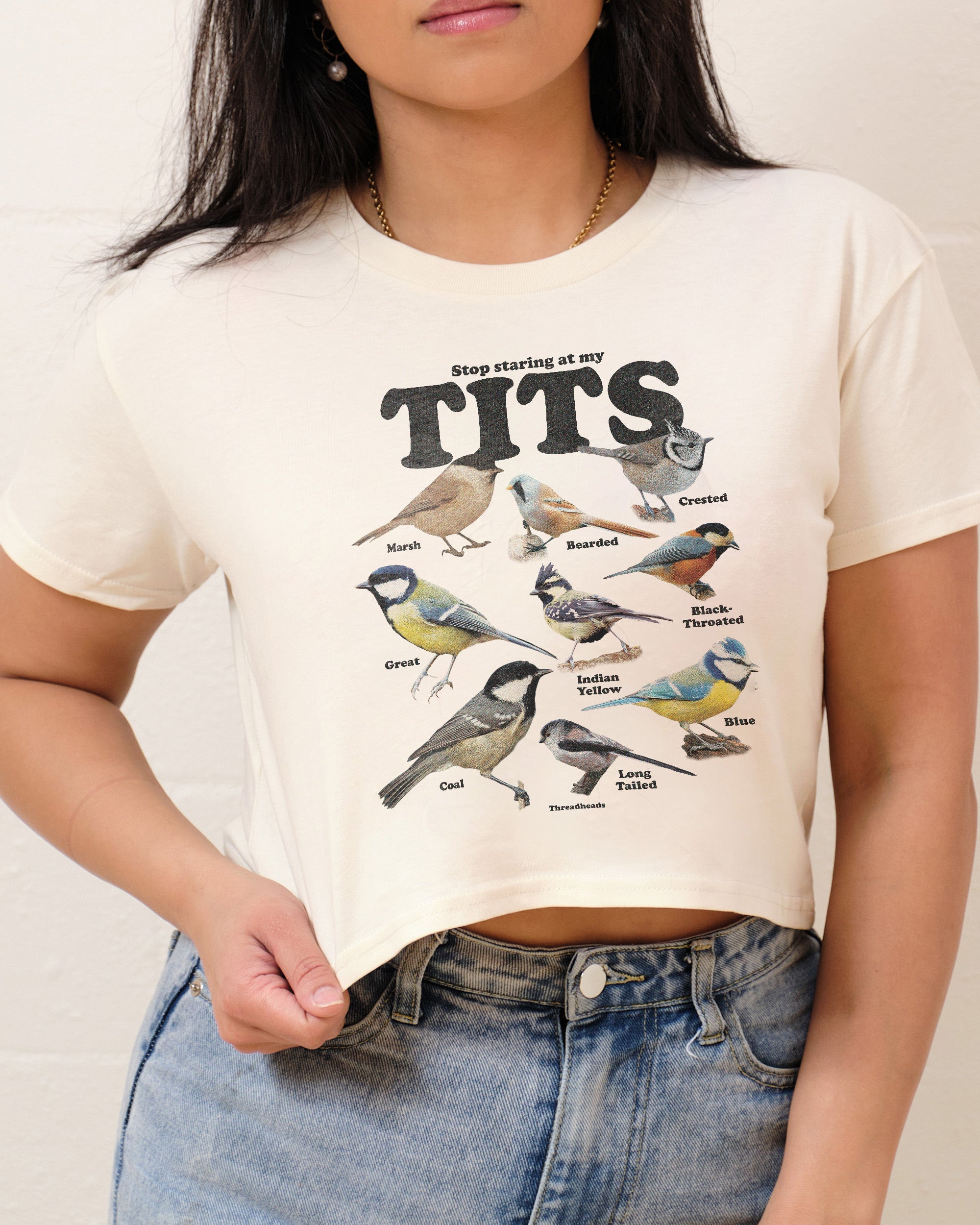 Stop Staring At My Tits Crop Tee