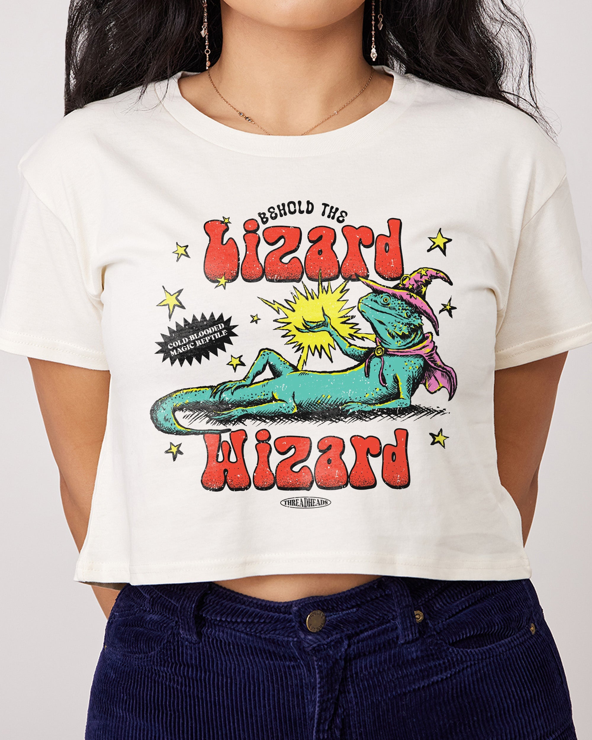 Lizard Wizard Crop Tee Australia Online Natural