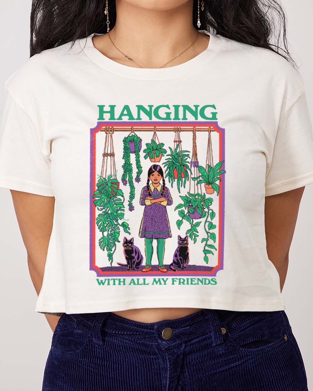 Hanging With All My Friends Crop Tee Australia Online Natural