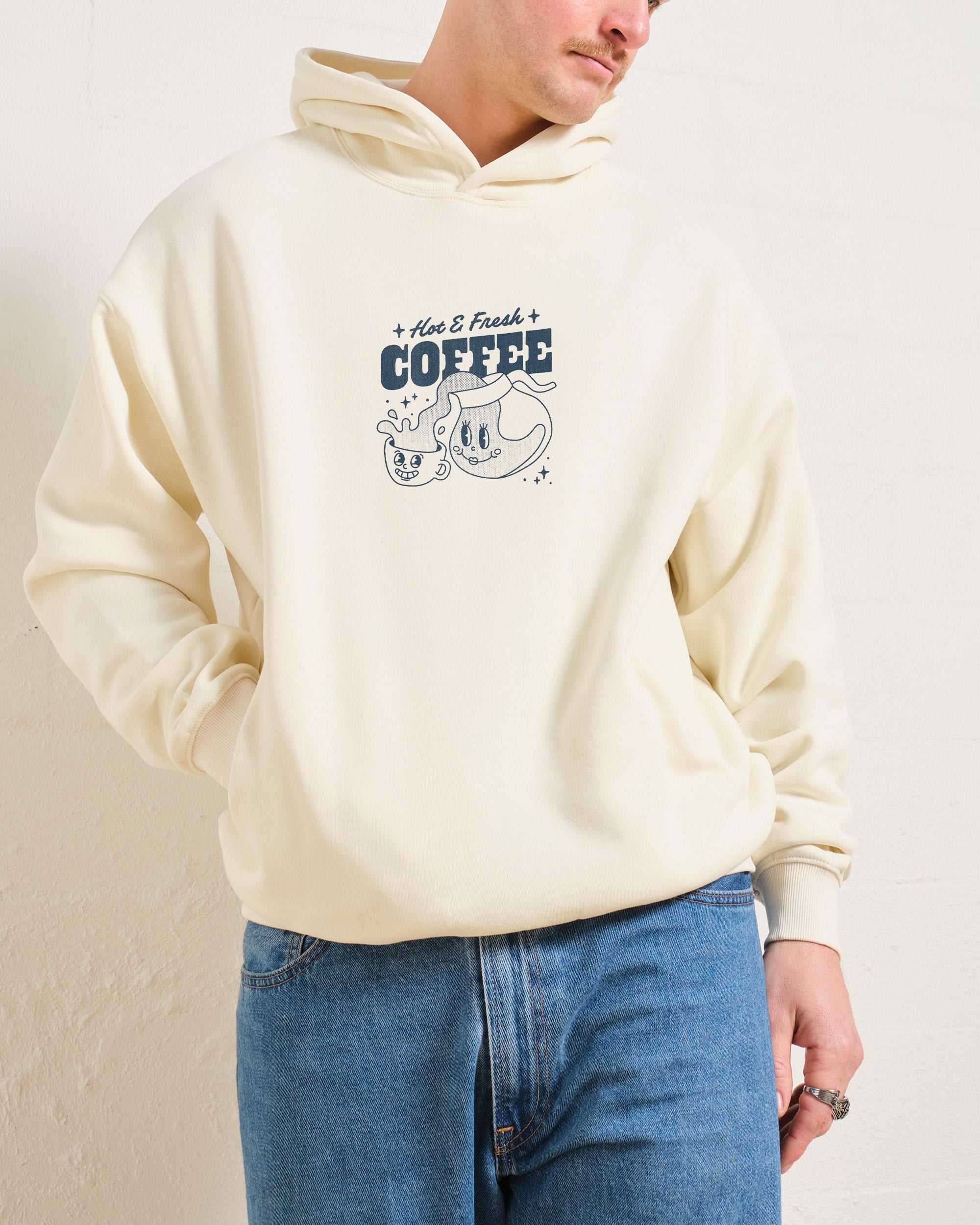 Hot Fresh Coffee Hoodie Charcoal XS