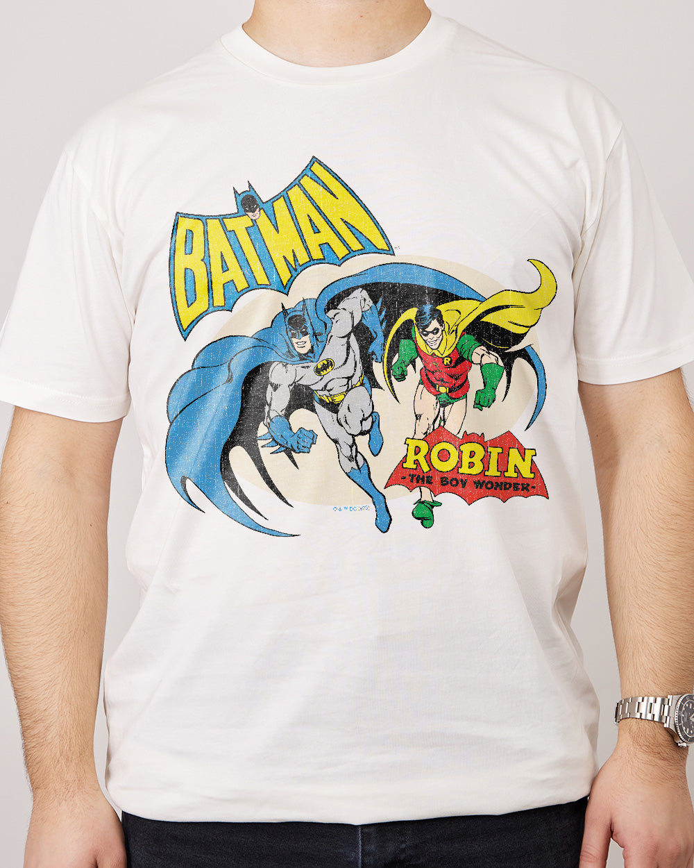 Batman and Robin The Boy Wonder T-Shirt Australia Online #colour_natural