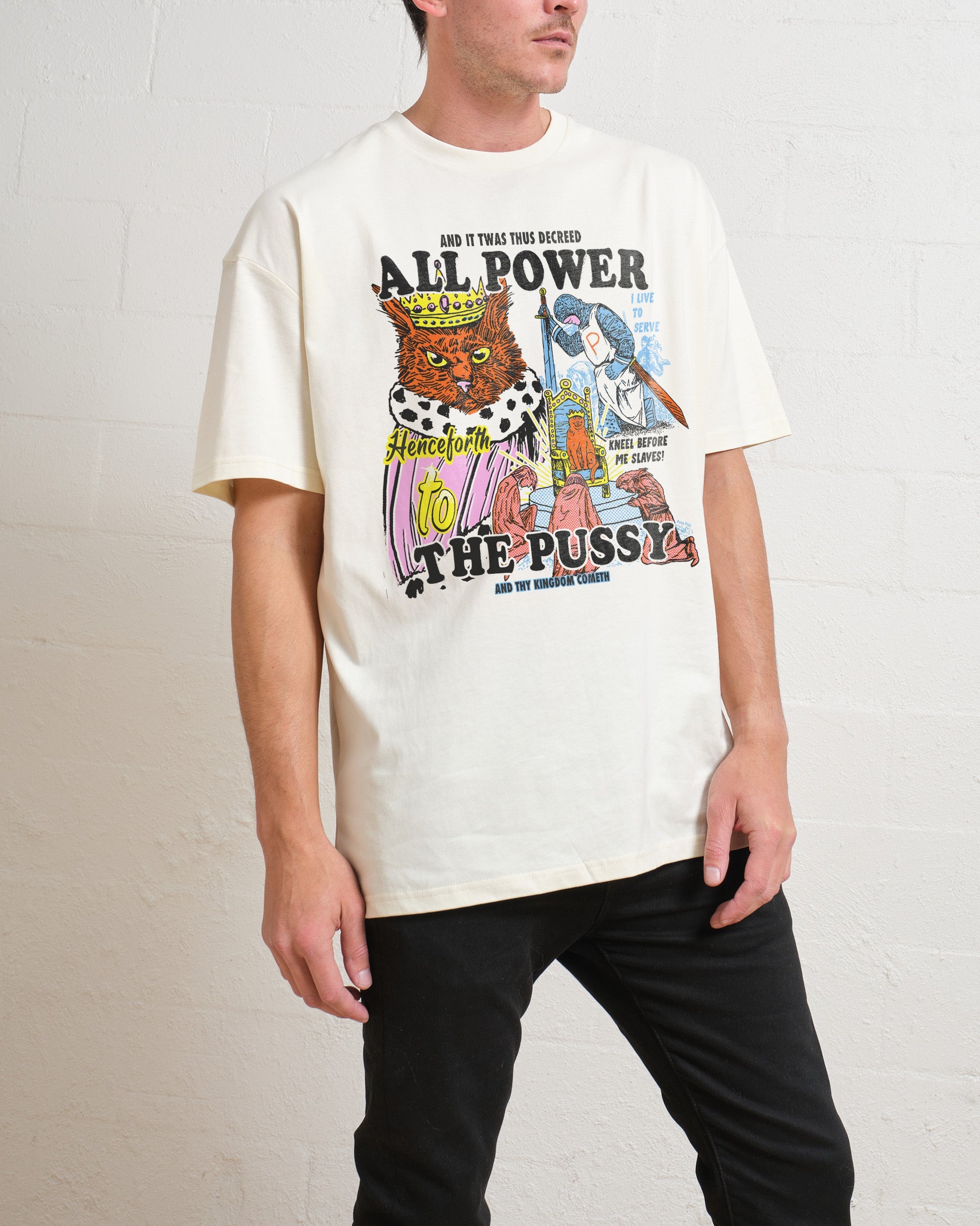 All Power To The Pussy T-Shirt Australia Online Natural