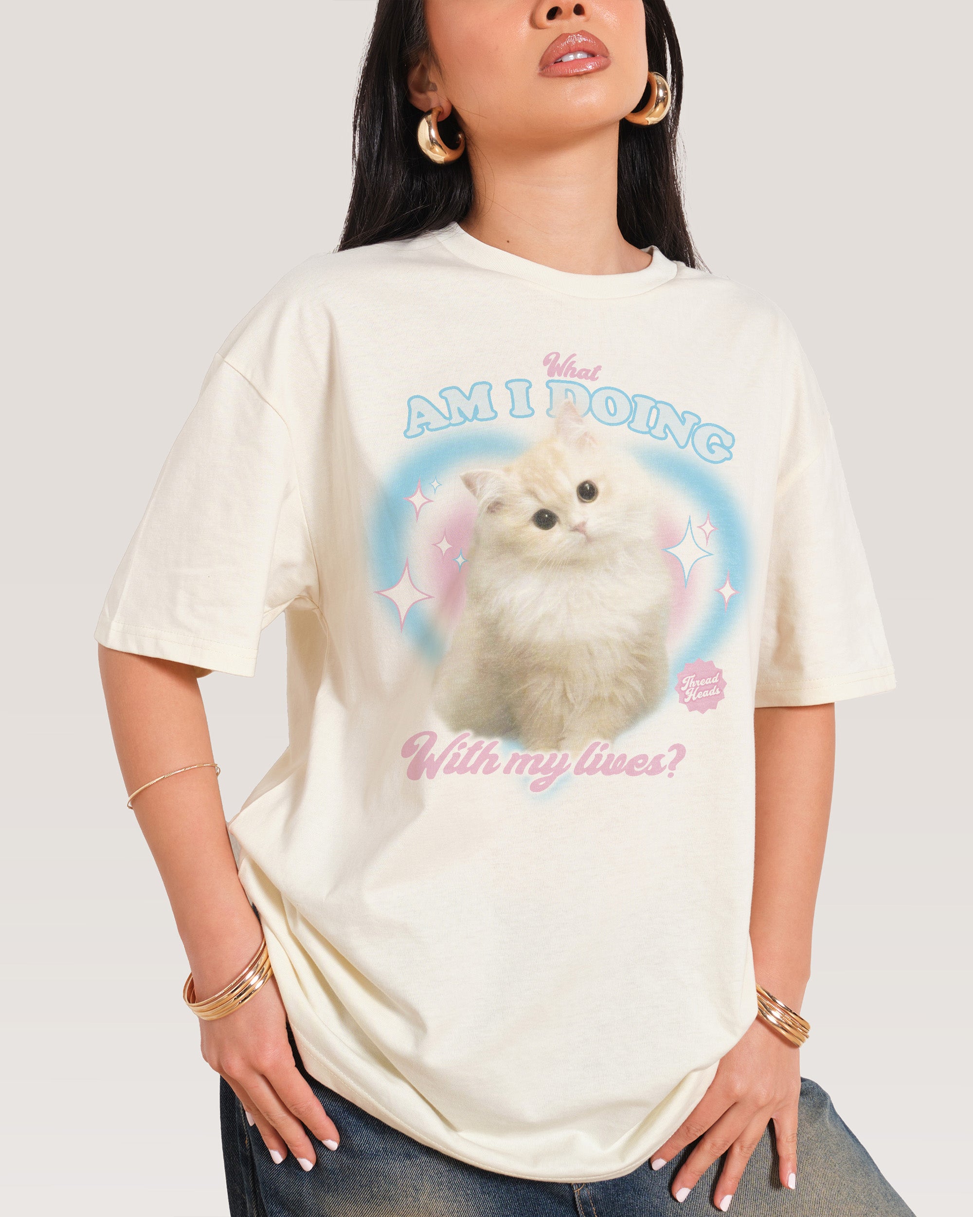 What Am I Doing With My Lives? T-Shirt Australia Threadheads Online